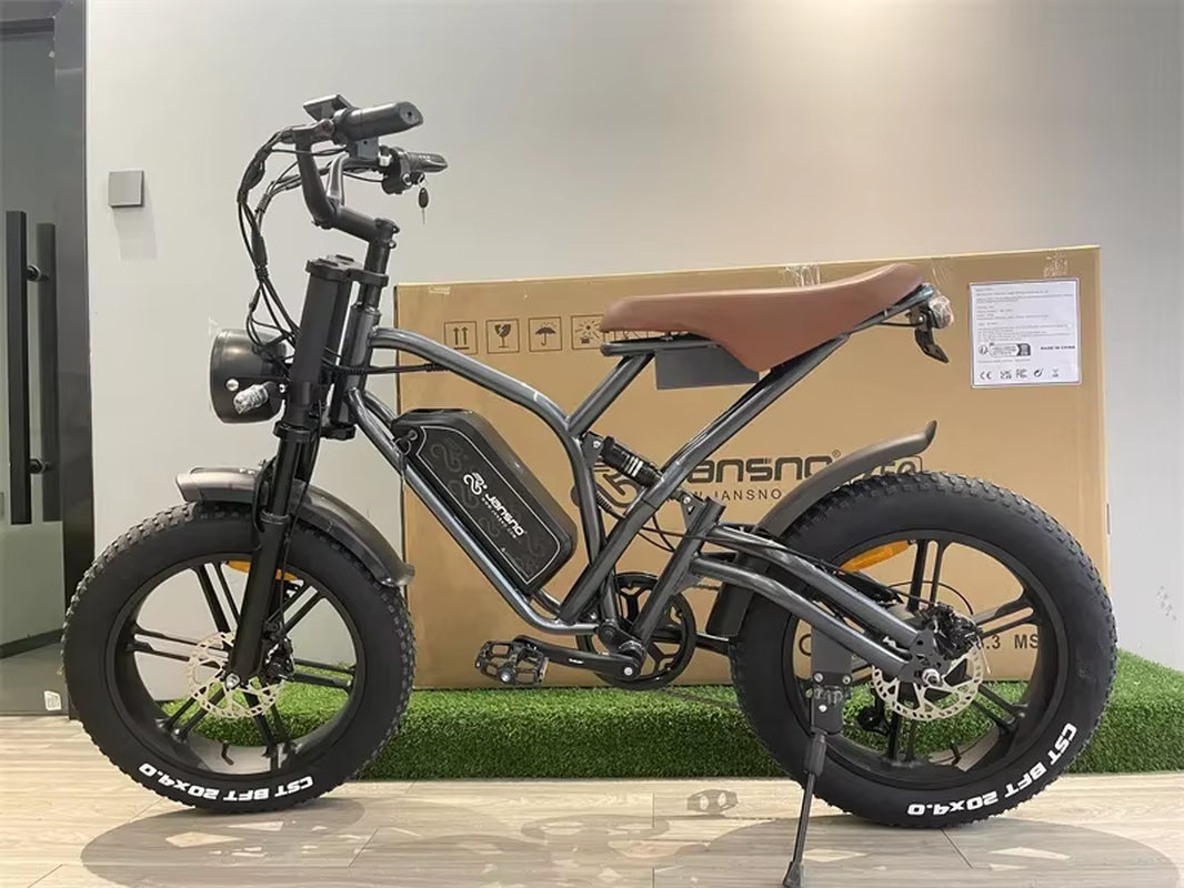 Ebike Jansno X50 750W 48V14AH Fat Tire Electric Bike Beach Cruiser Off-Road Electric Bike Adult City Mountain Electric Bike