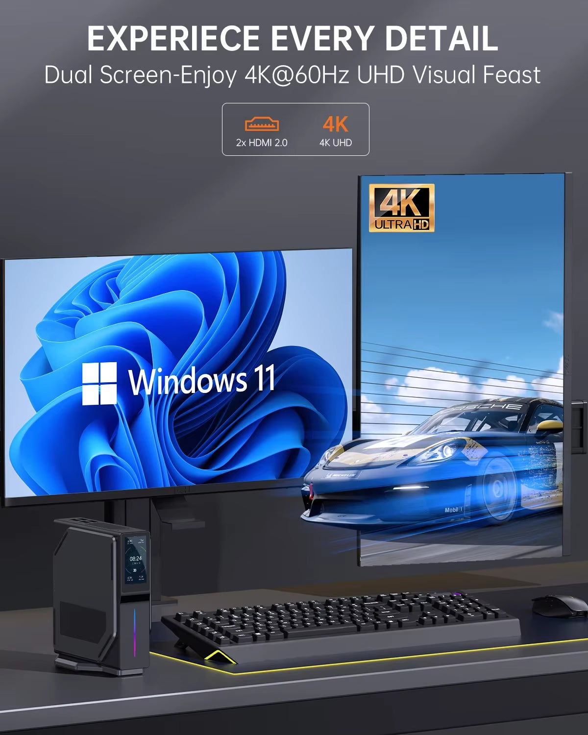 S1 Alder Lake N97 MINI PC Twin Lake N150 DDR4 3200Mhz 16GB 512GB SSD Win11 WIFI6 BT5.2 MINI PC Gamer Computer VS N100