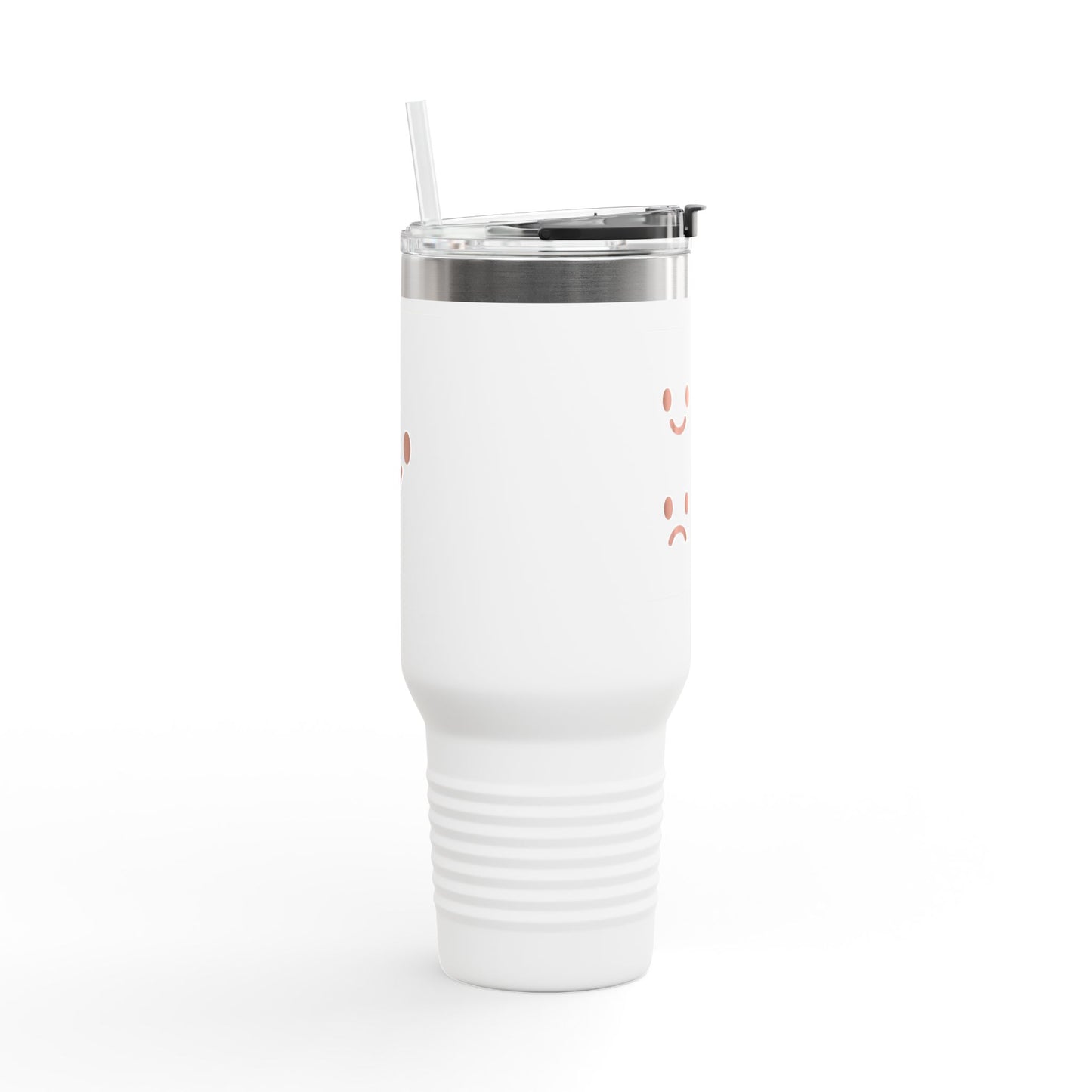 40oz Insulated Travel Mug with Cute Emoji Faces