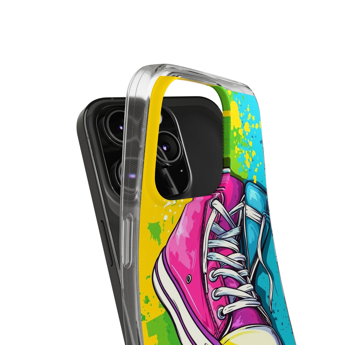 Colorful Sneakers Phone Case - Trendy Soft Phone Cases for Teens, Gifts for Her, Skateboard Accessories, Birthday Present, Fun Tech Gear