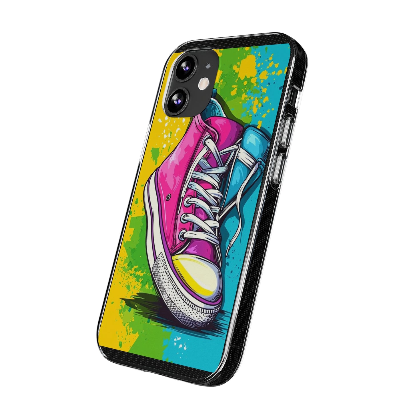 Colorful Sneakers Phone Case - Trendy Soft Phone Cases for Teens, Gifts for Her, Skateboard Accessories, Birthday Present, Fun Tech Gear