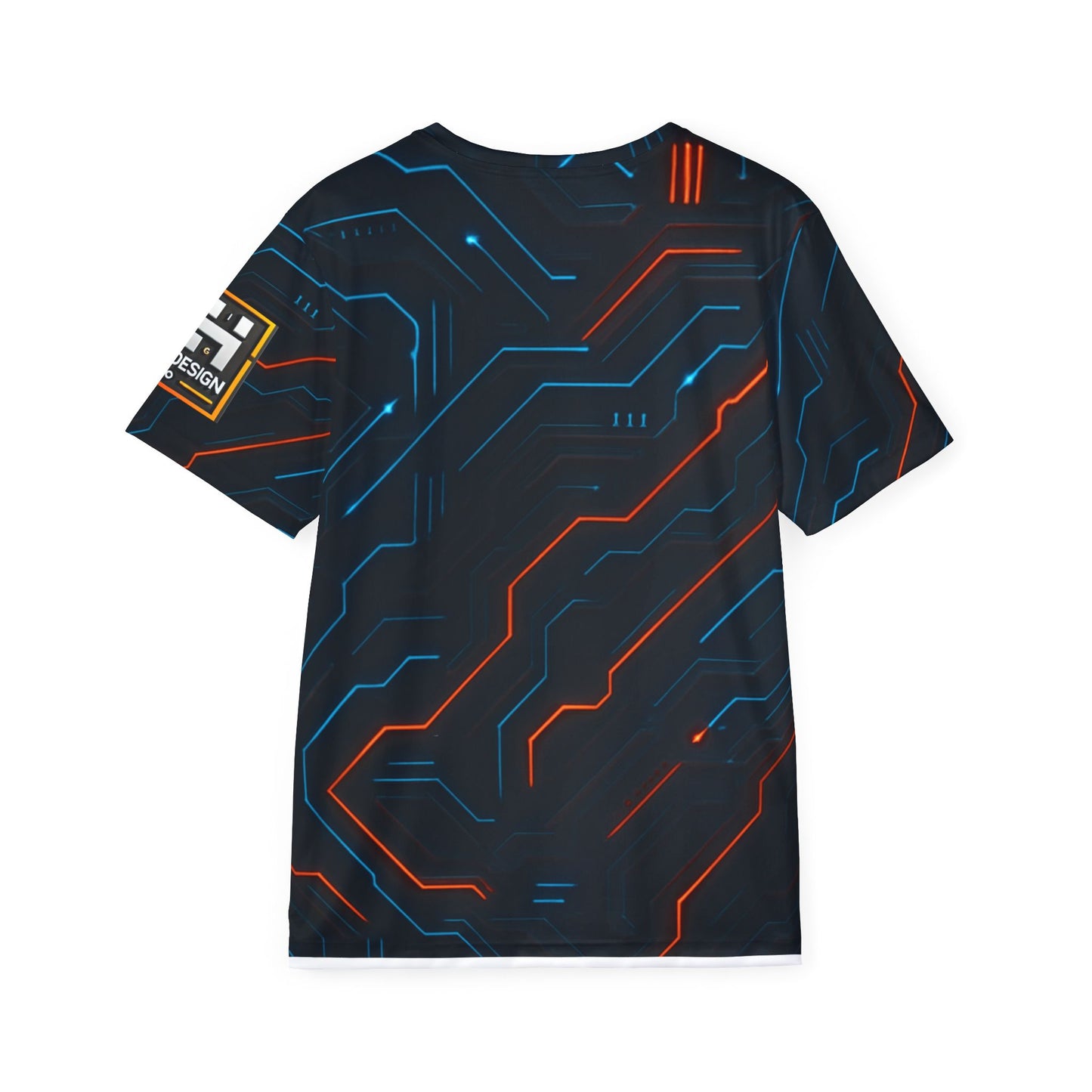 Men's Sports Jersey - Cyber Circuit Design for Gamers & Athletes