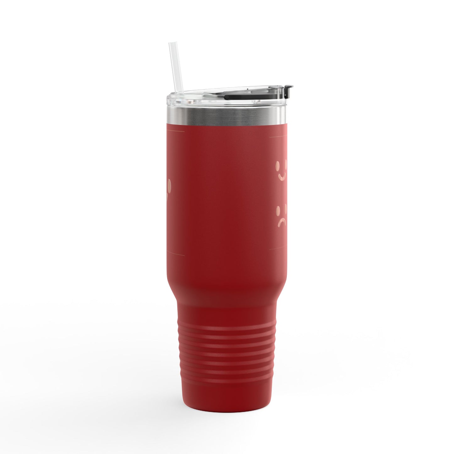 40oz Insulated Travel Mug with Cute Emoji Faces