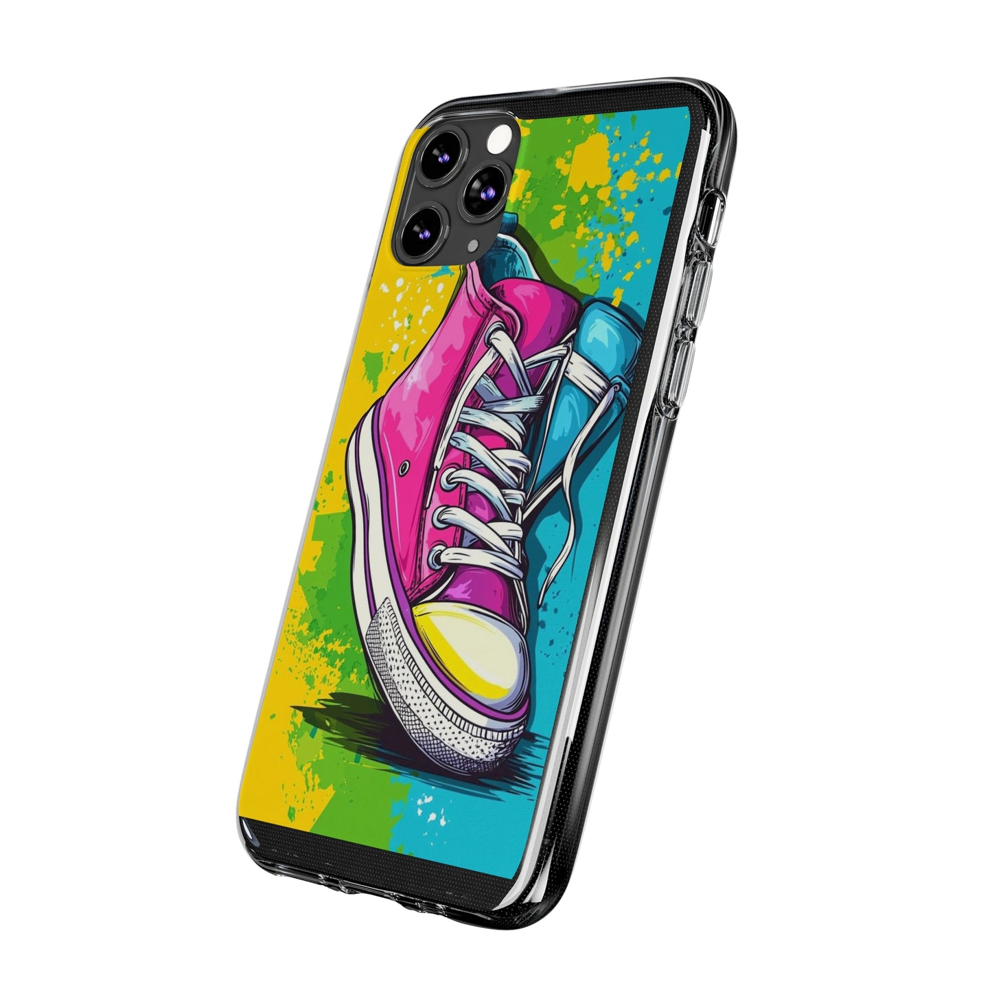 Colorful Sneakers Phone Case - Trendy Soft Phone Cases for Teens, Gifts for Her, Skateboard Accessories, Birthday Present, Fun Tech Gear