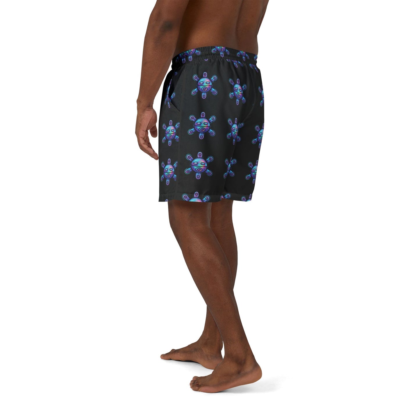 Vibrant Cat Theme Unisex Swim Shorts, Beachwear, Summer Essentials, Pool Party Gear, Gift for Cat Lovers