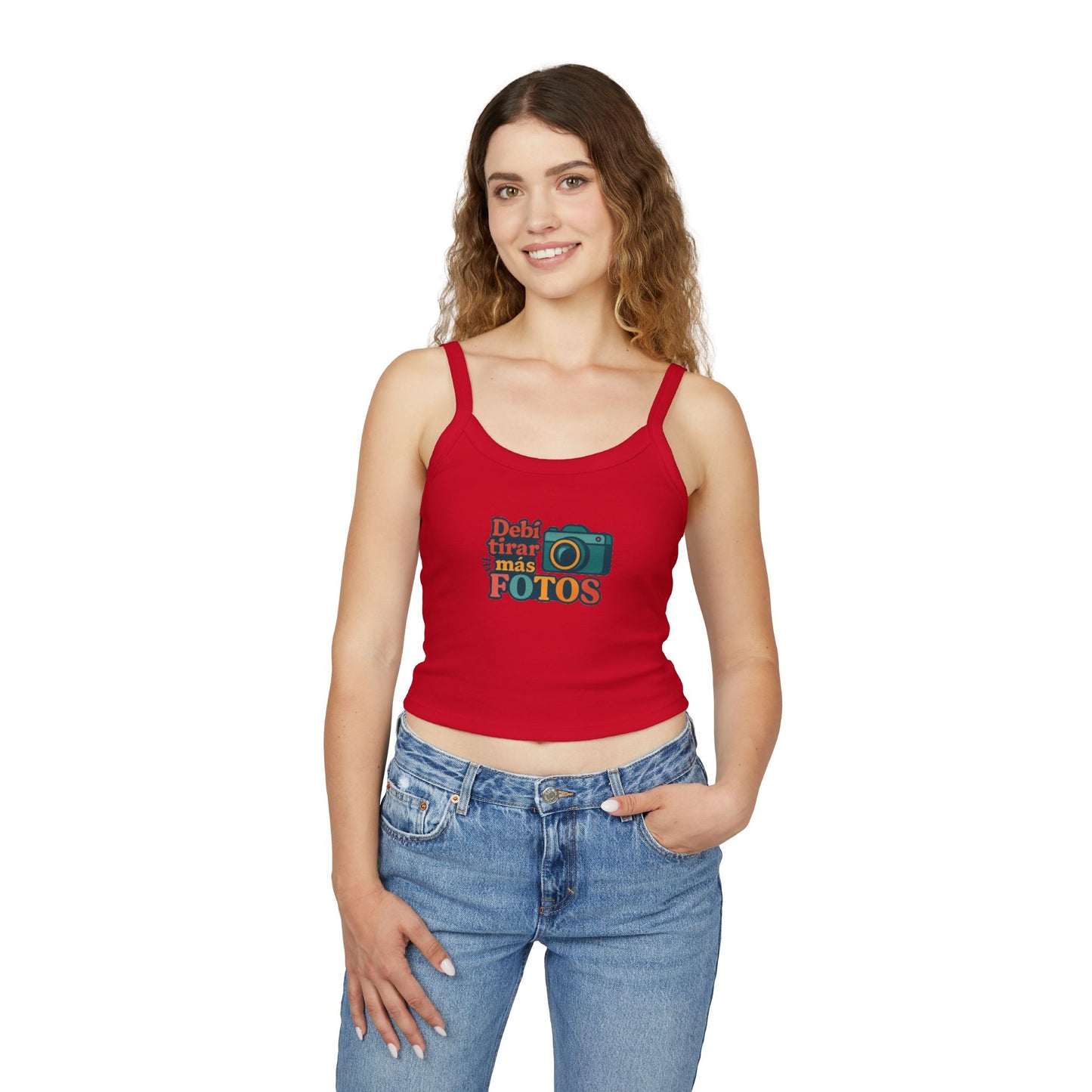 Debi Tirar Más Fotos Spaghetti Strap Tank Top | Photography Lover Tee