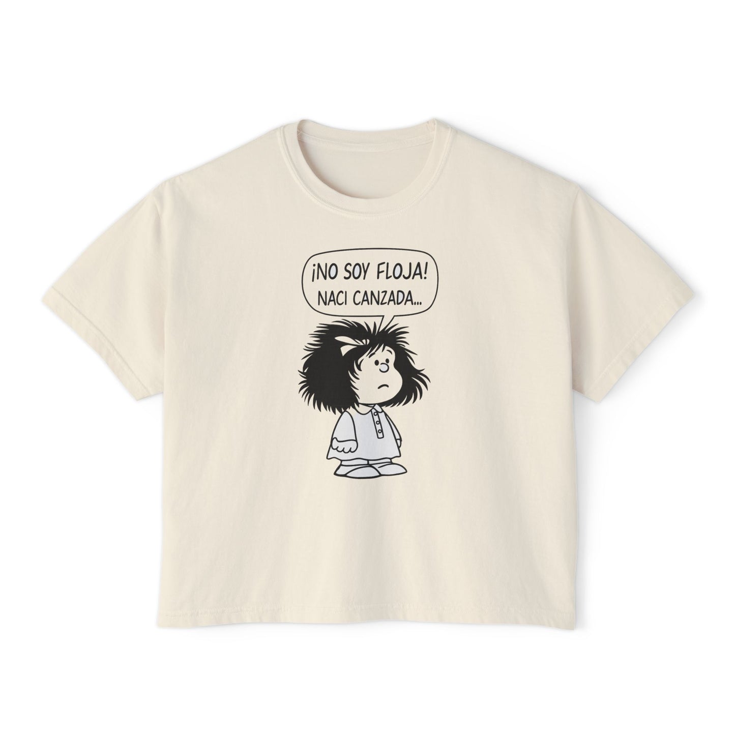 Cute Women's Boxy Tee - '¡NO SOY FLOJA!' Graphic T-Shirt