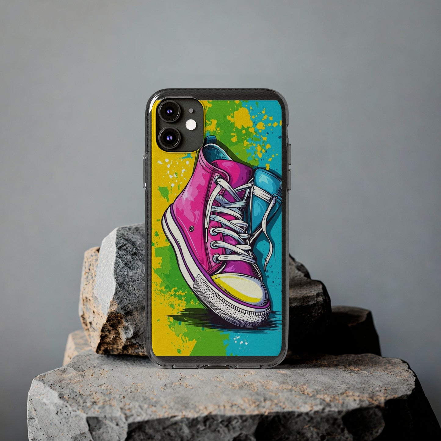 Colorful Sneakers Phone Case - Trendy Soft Phone Cases for Teens, Gifts for Her, Skateboard Accessories, Birthday Present, Fun Tech Gear