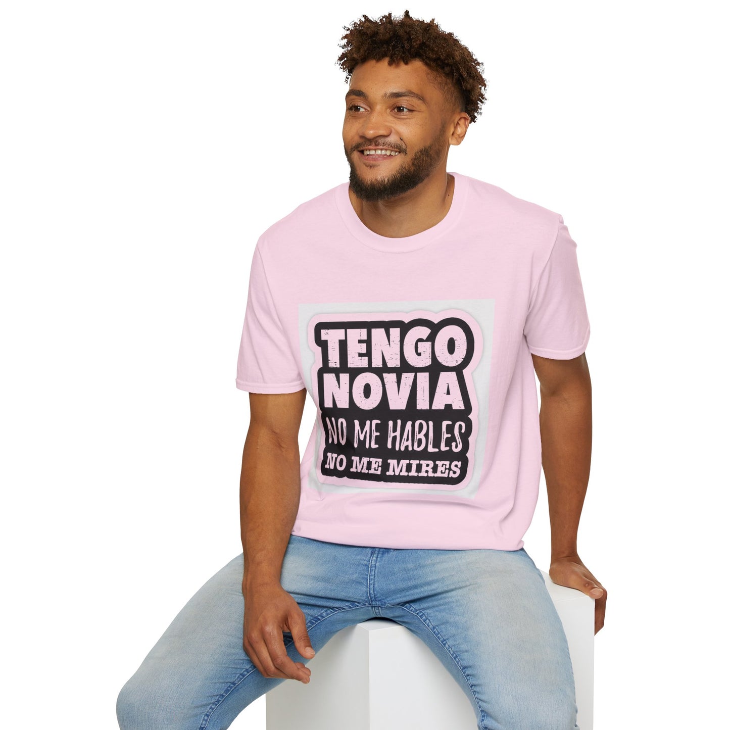 Unisex Funny T-Shirt - Tengo Novia, Playful Apparel for Couples, Perfect Gift for Anniversaries, Casual Wear, Unique Statement Tee