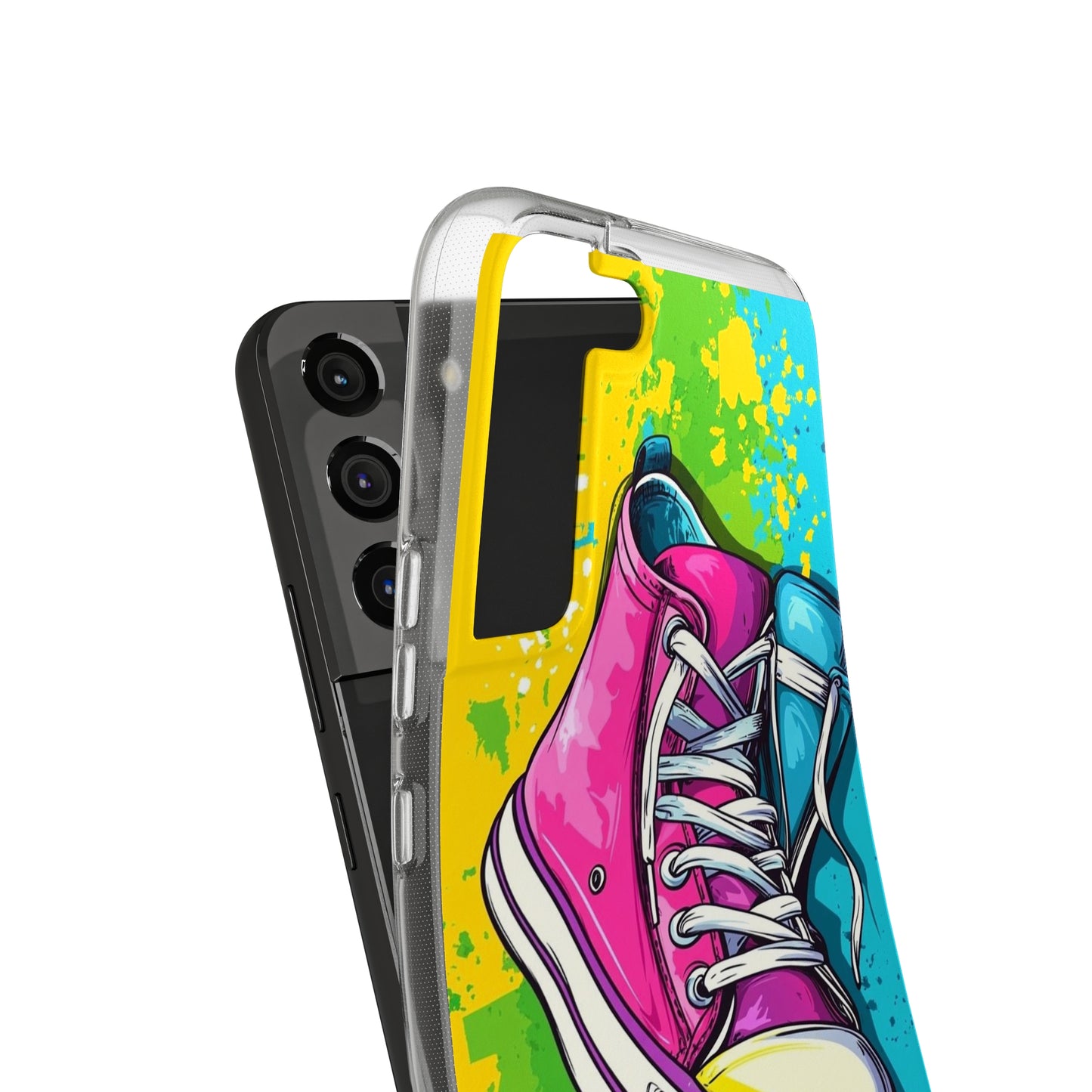 Colorful Sneakers Phone Case - Trendy Soft Phone Cases for Teens, Gifts for Her, Skateboard Accessories, Birthday Present, Fun Tech Gear