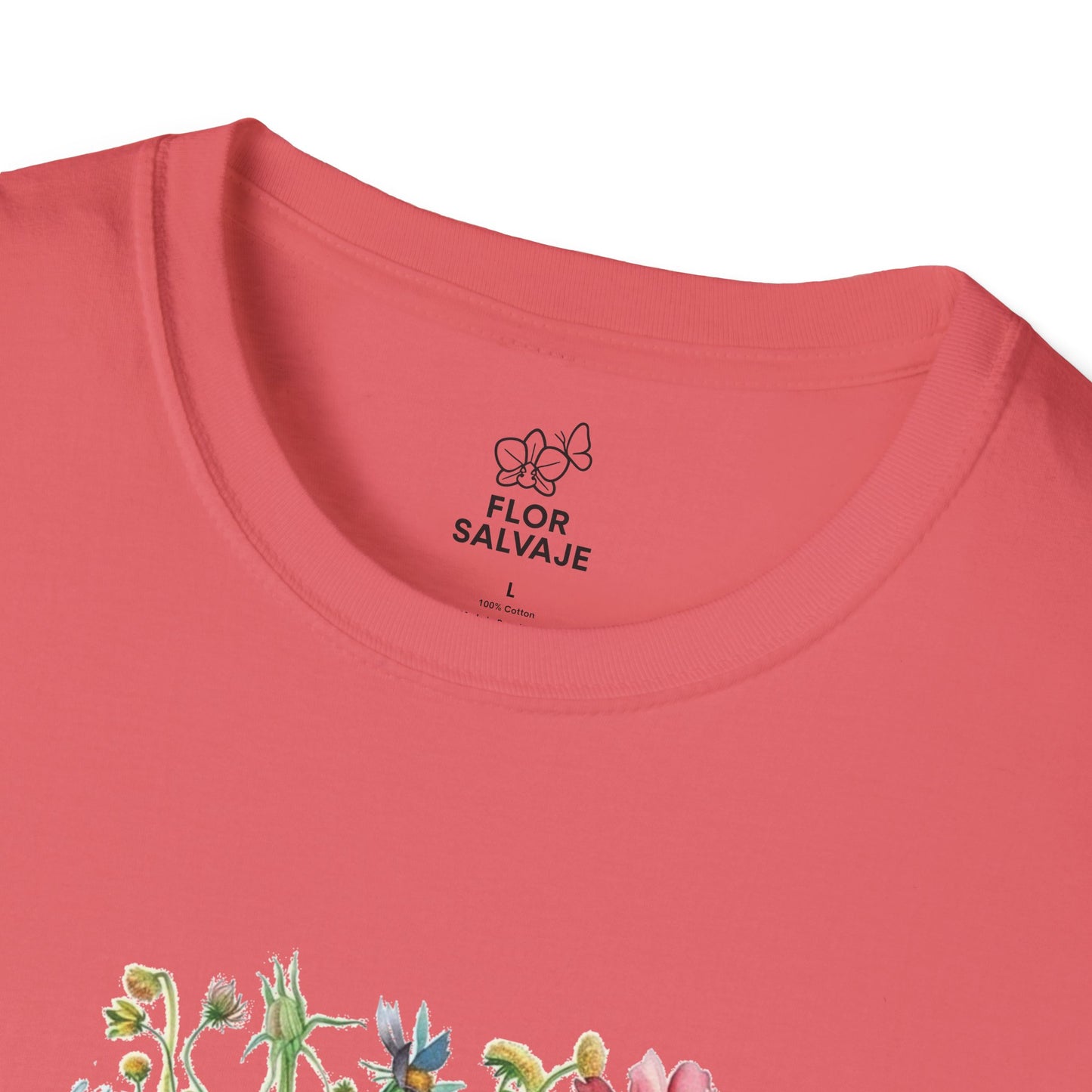 Floral Sneakers T-Shirt, Unisex Softstyle Tee, Boho Casual Shirt, Gift for Nature Lovers, Spring/Fall Fashion