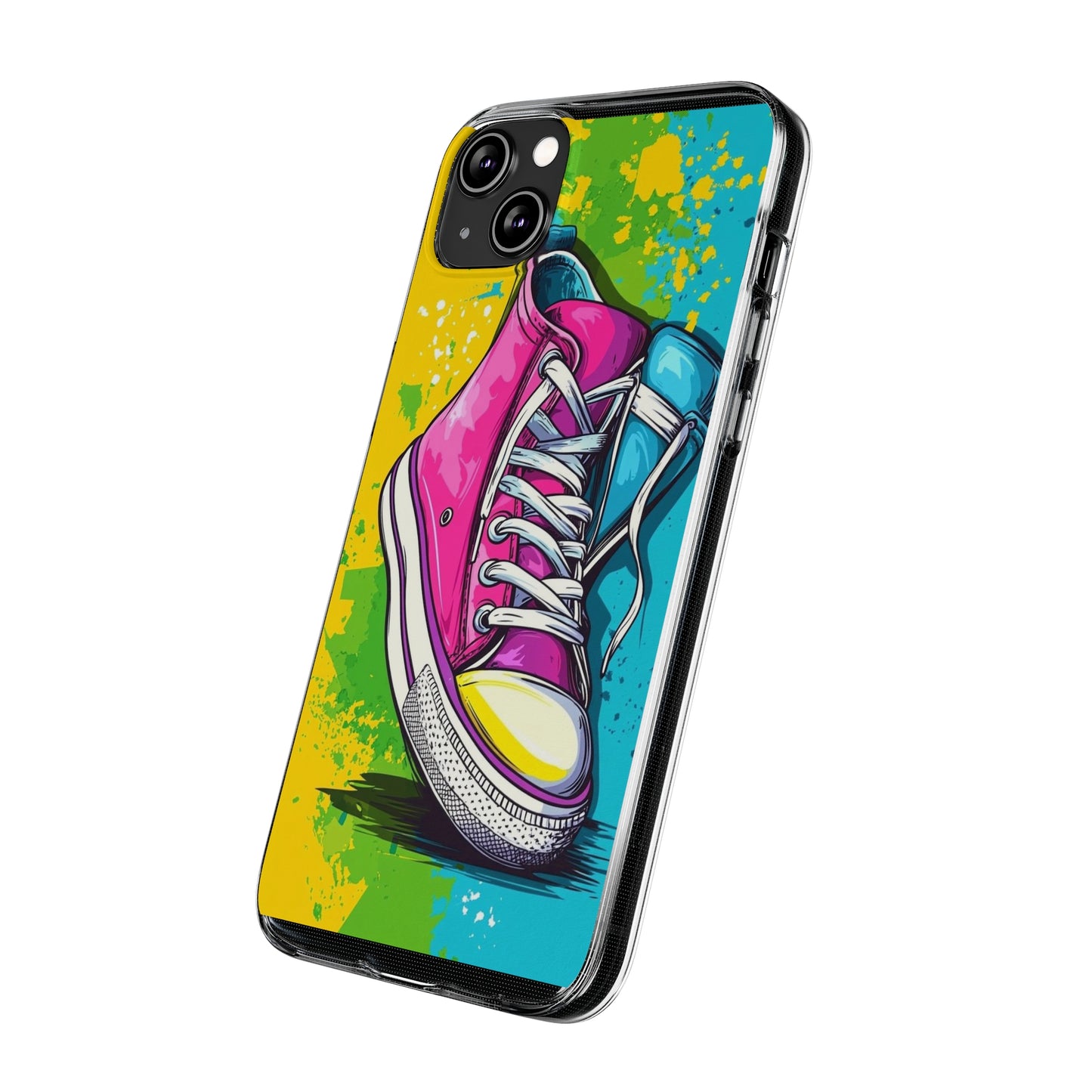 Colorful Sneakers Phone Case - Trendy Soft Phone Cases for Teens, Gifts for Her, Skateboard Accessories, Birthday Present, Fun Tech Gear