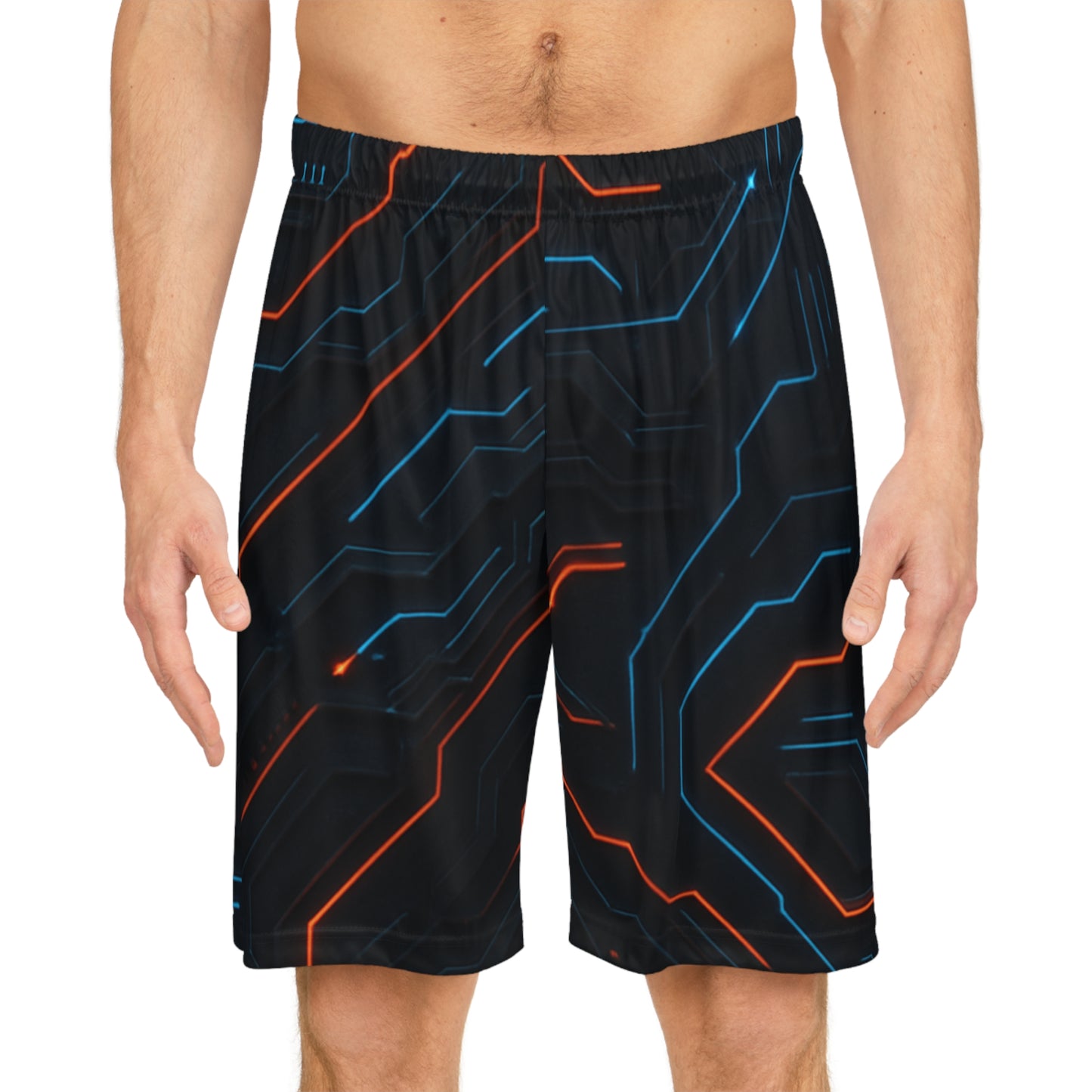 Neon Circuit Basketball Shorts - Lightweight Sports Wear for Active Lifestyle