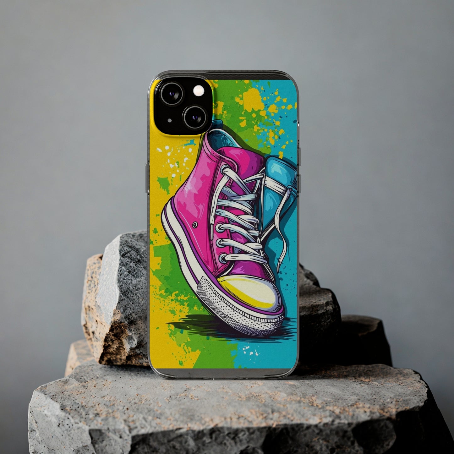 Colorful Sneakers Phone Case - Trendy Soft Phone Cases for Teens, Gifts for Her, Skateboard Accessories, Birthday Present, Fun Tech Gear