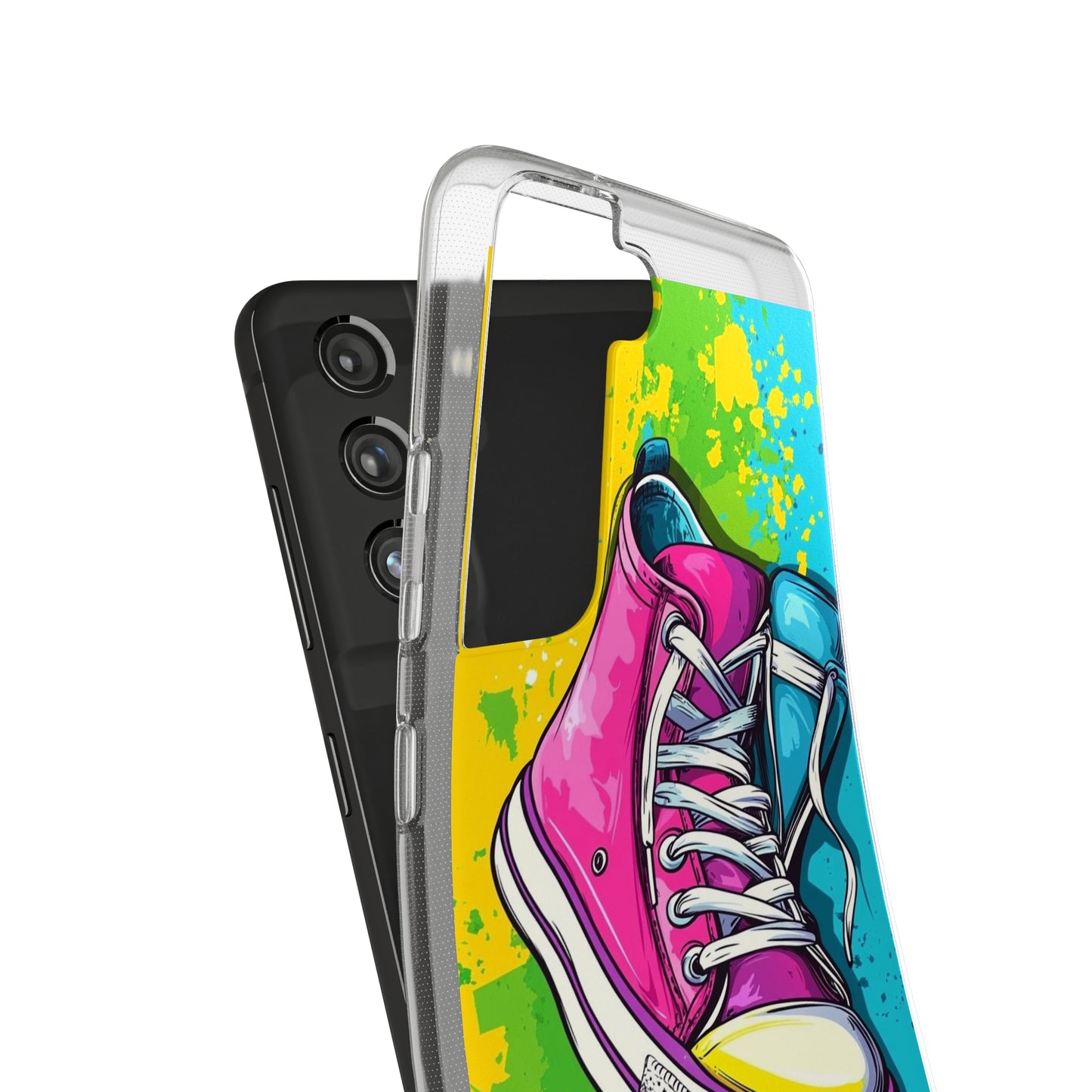 Colorful Sneakers Phone Case - Trendy Soft Phone Cases for Teens, Gifts for Her, Skateboard Accessories, Birthday Present, Fun Tech Gear