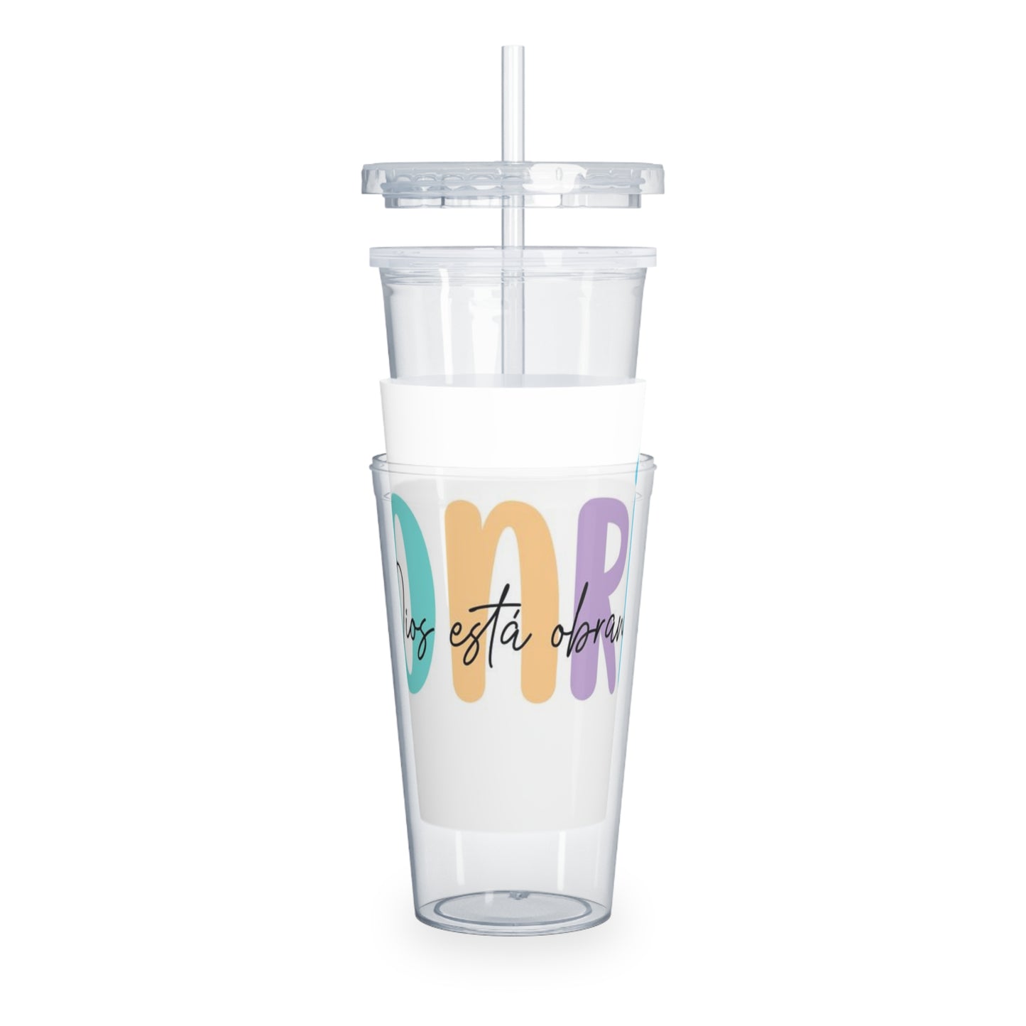 Colorful Inspirational Plastic Tumbler with Straw, Motivational Travel Cup, Fun Drinkware for Home, Classroom, and Gifts