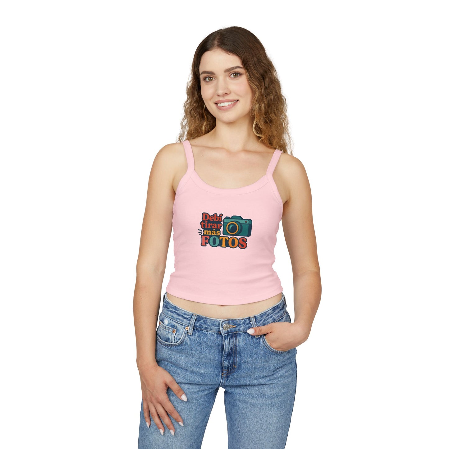Debi Tirar Más Fotos Spaghetti Strap Tank Top | Photography Lover Tee