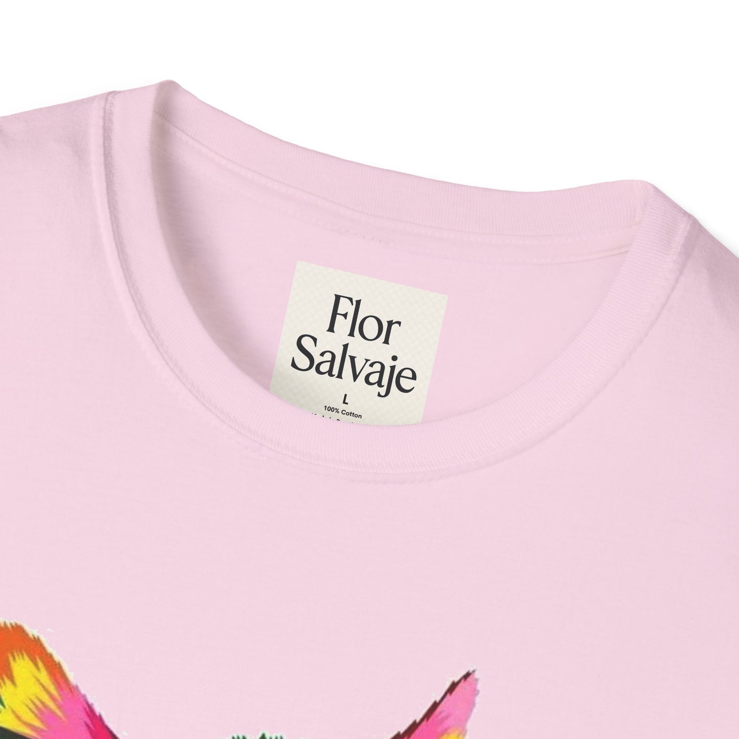 Colorful Cat Love Unisex T-Shirt - Softstyle Design for Animal Lovers