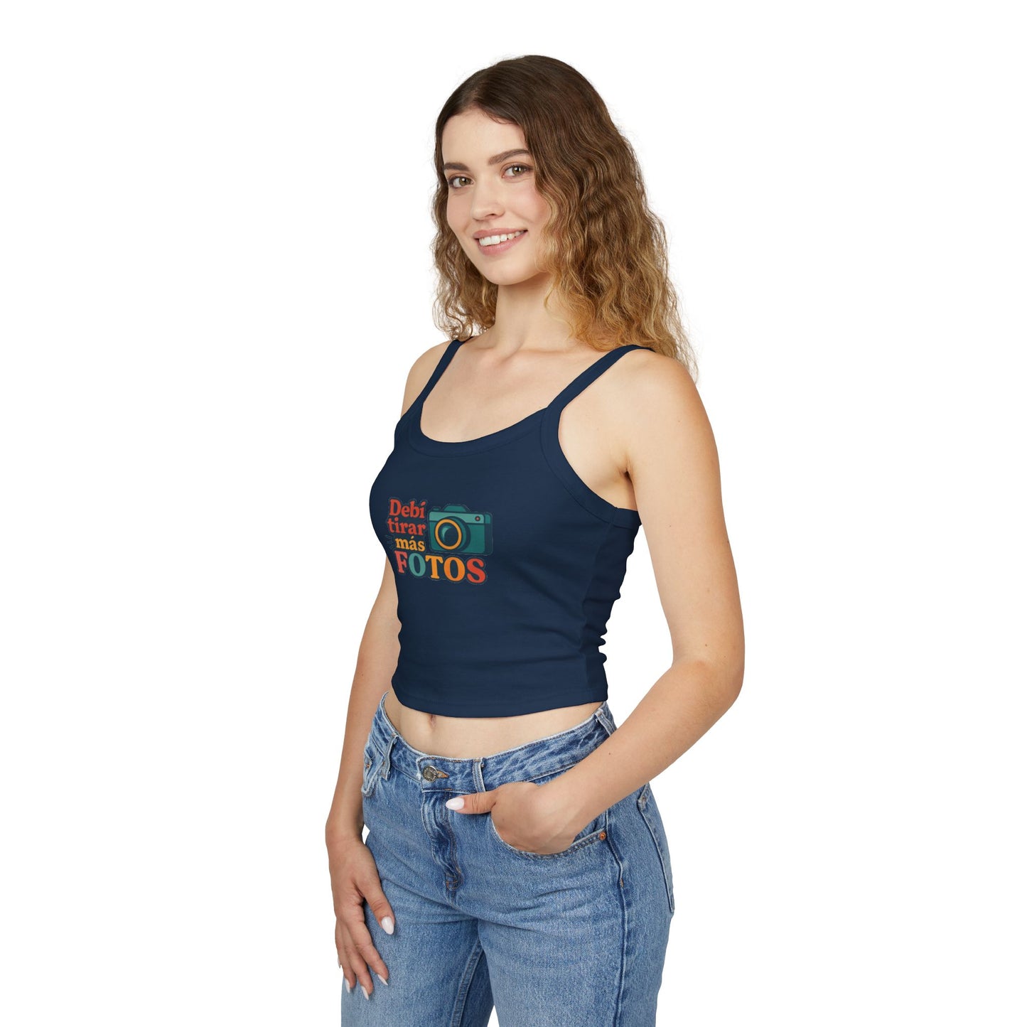 Debi Tirar Más Fotos Spaghetti Strap Tank Top | Photography Lover Tee