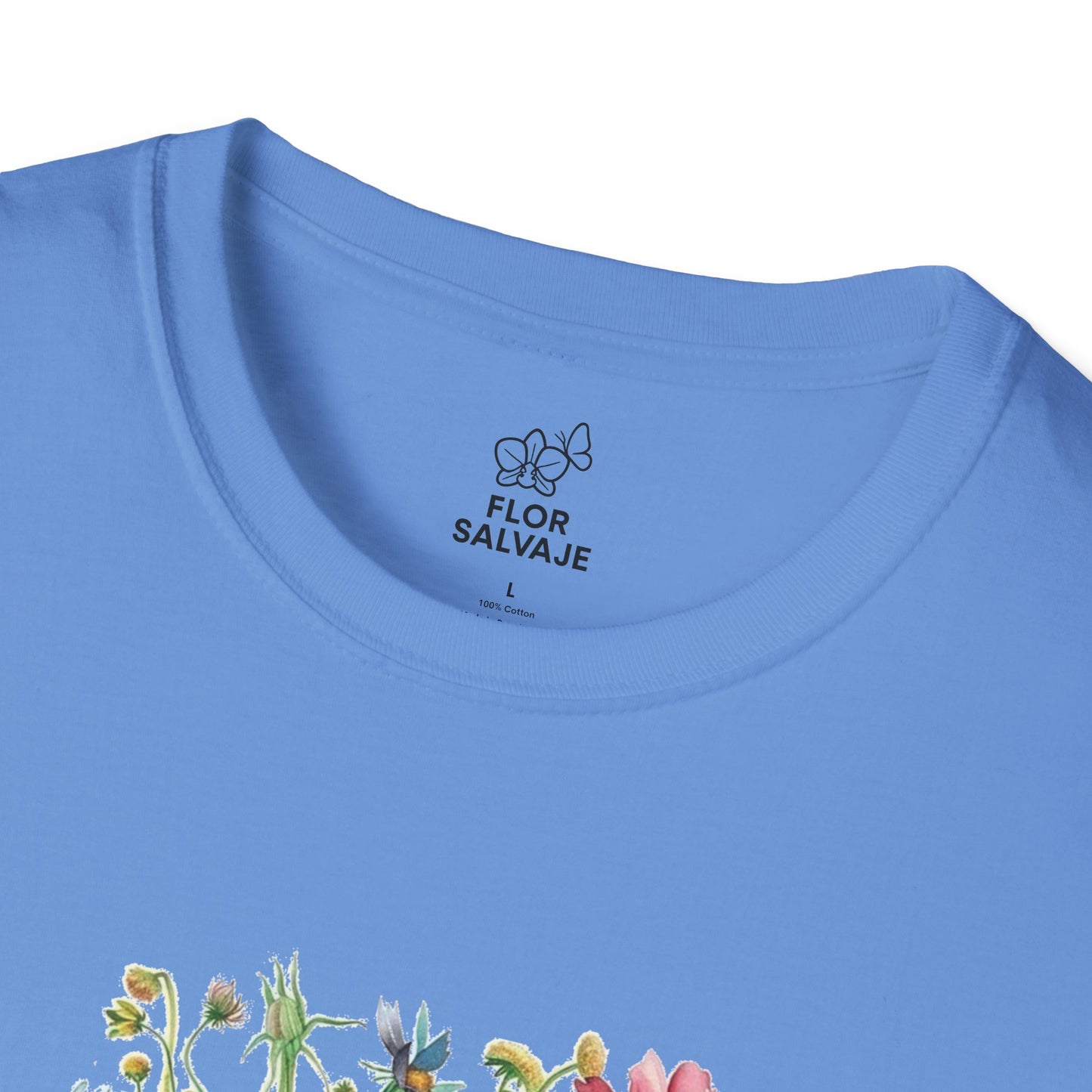 Floral Sneakers T-Shirt, Unisex Softstyle Tee, Boho Casual Shirt, Gift for Nature Lovers, Spring/Fall Fashion