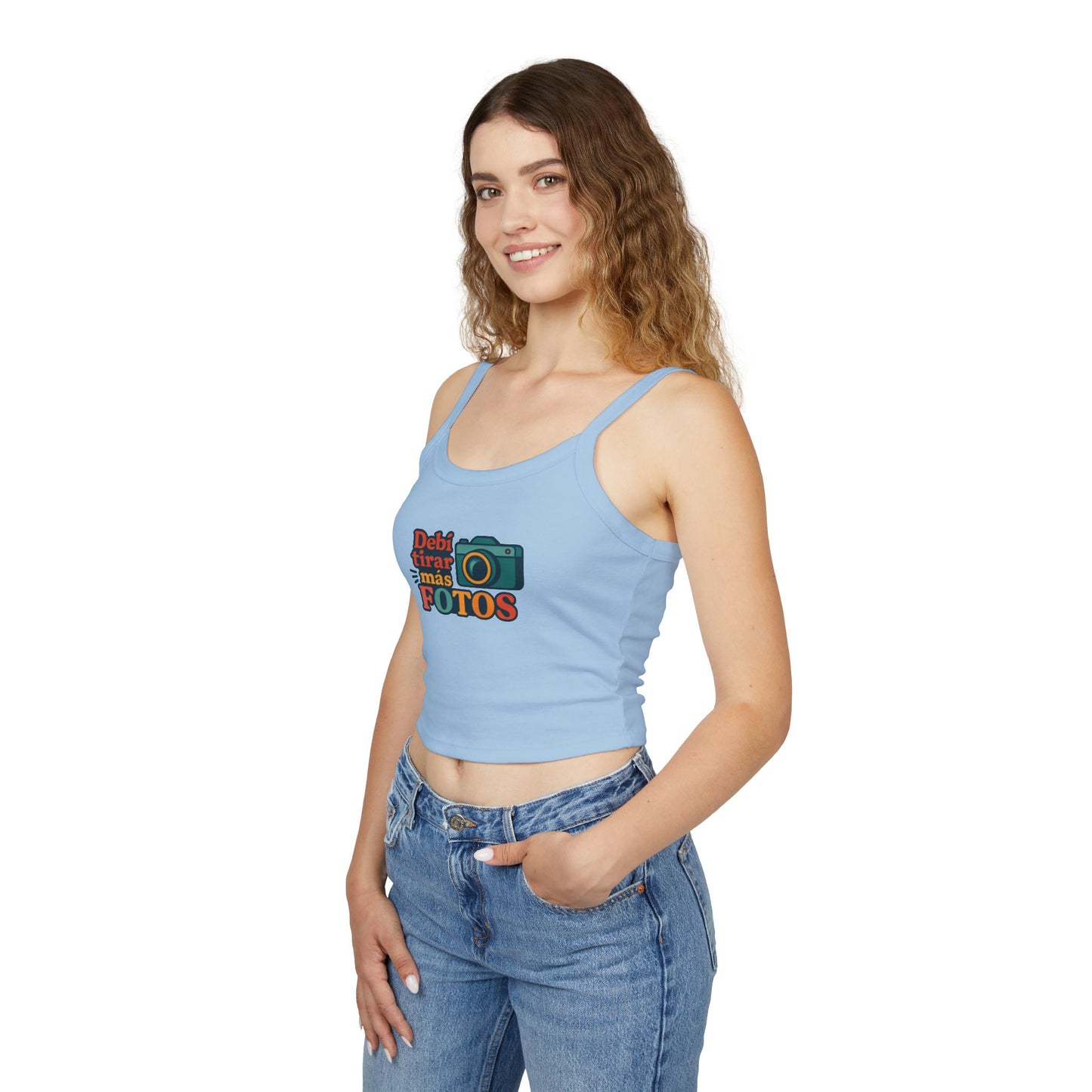 Debi Tirar Más Fotos Spaghetti Strap Tank Top | Photography Lover Tee