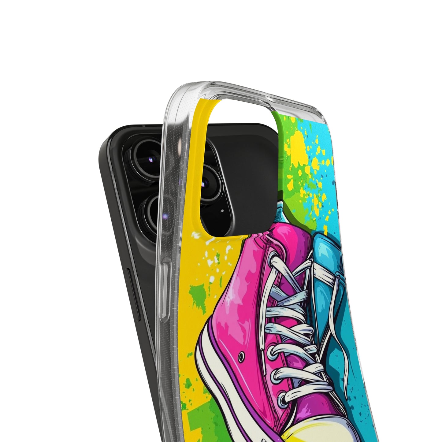 Colorful Sneakers Phone Case - Trendy Soft Phone Cases for Teens, Gifts for Her, Skateboard Accessories, Birthday Present, Fun Tech Gear