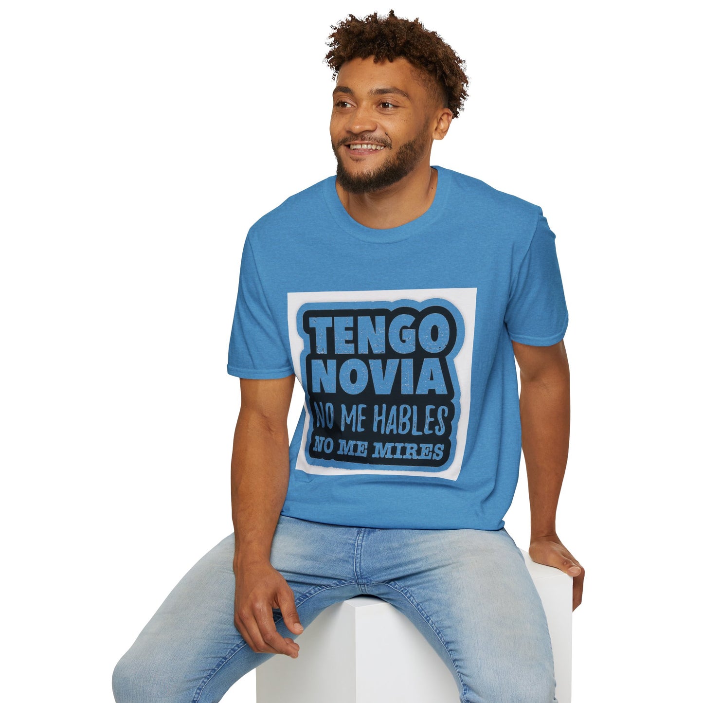 Unisex Funny T-Shirt - Tengo Novia, Playful Apparel for Couples, Perfect Gift for Anniversaries, Casual Wear, Unique Statement Tee