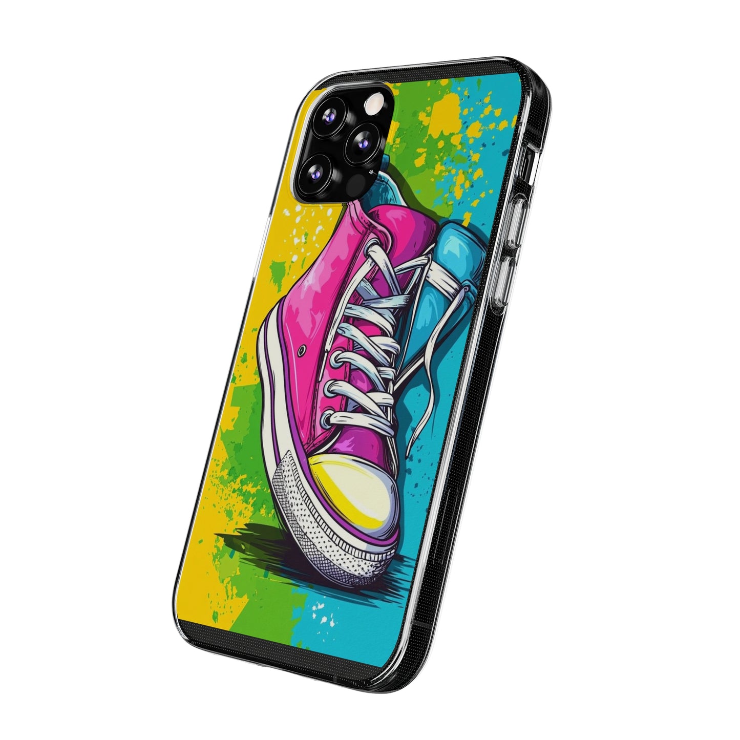 Colorful Sneakers Phone Case - Trendy Soft Phone Cases for Teens, Gifts for Her, Skateboard Accessories, Birthday Present, Fun Tech Gear