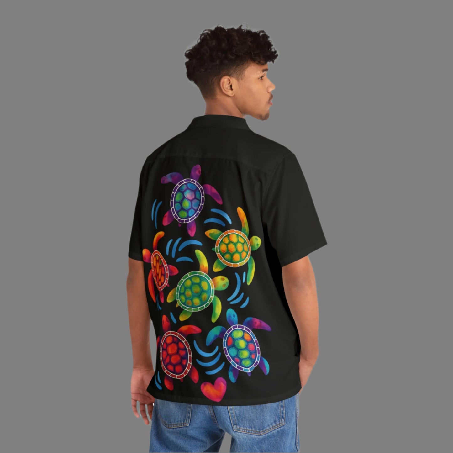 Vibrant Men's Hawaiian Shirt, Tropical Print Button-Up, Summer Beachwear, Vacation Style, Casual Attire, Perfect for Luau and Parties