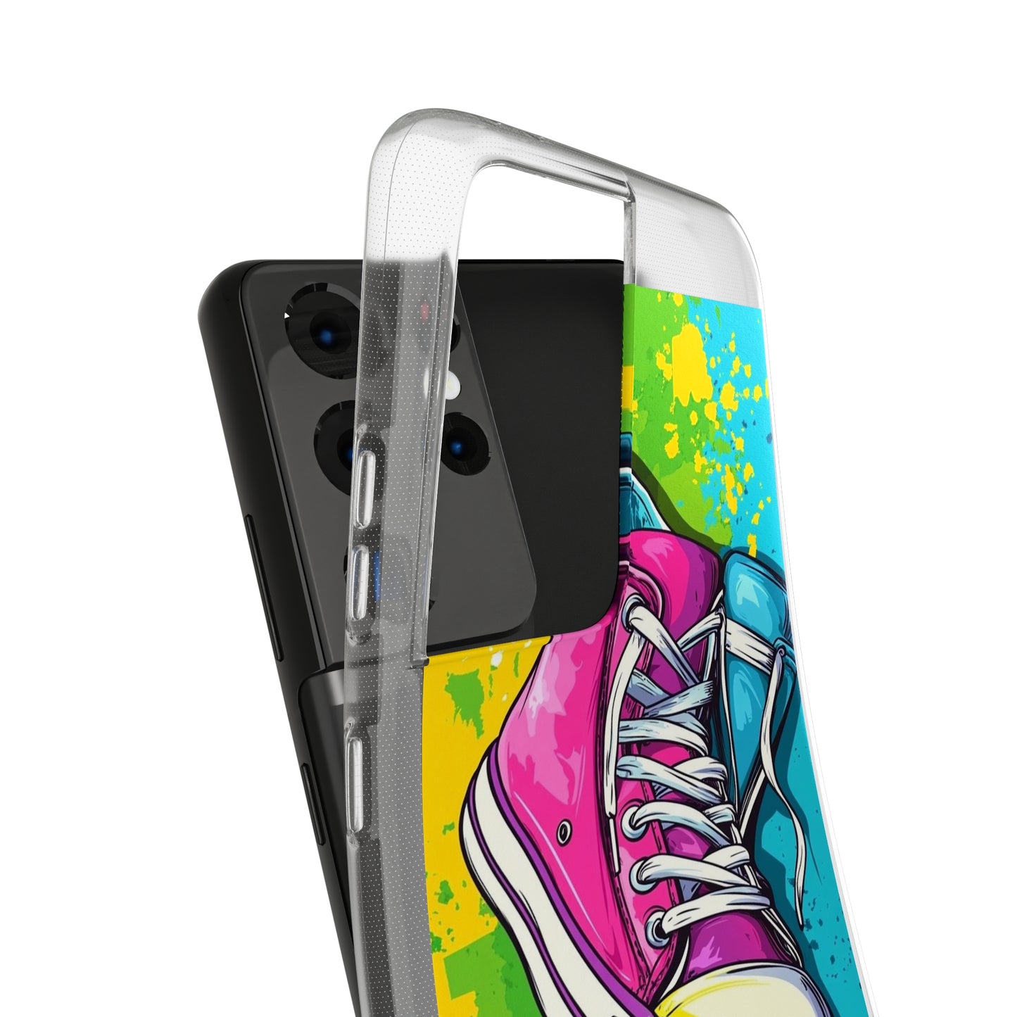 Colorful Sneakers Phone Case - Trendy Soft Phone Cases for Teens, Gifts for Her, Skateboard Accessories, Birthday Present, Fun Tech Gear
