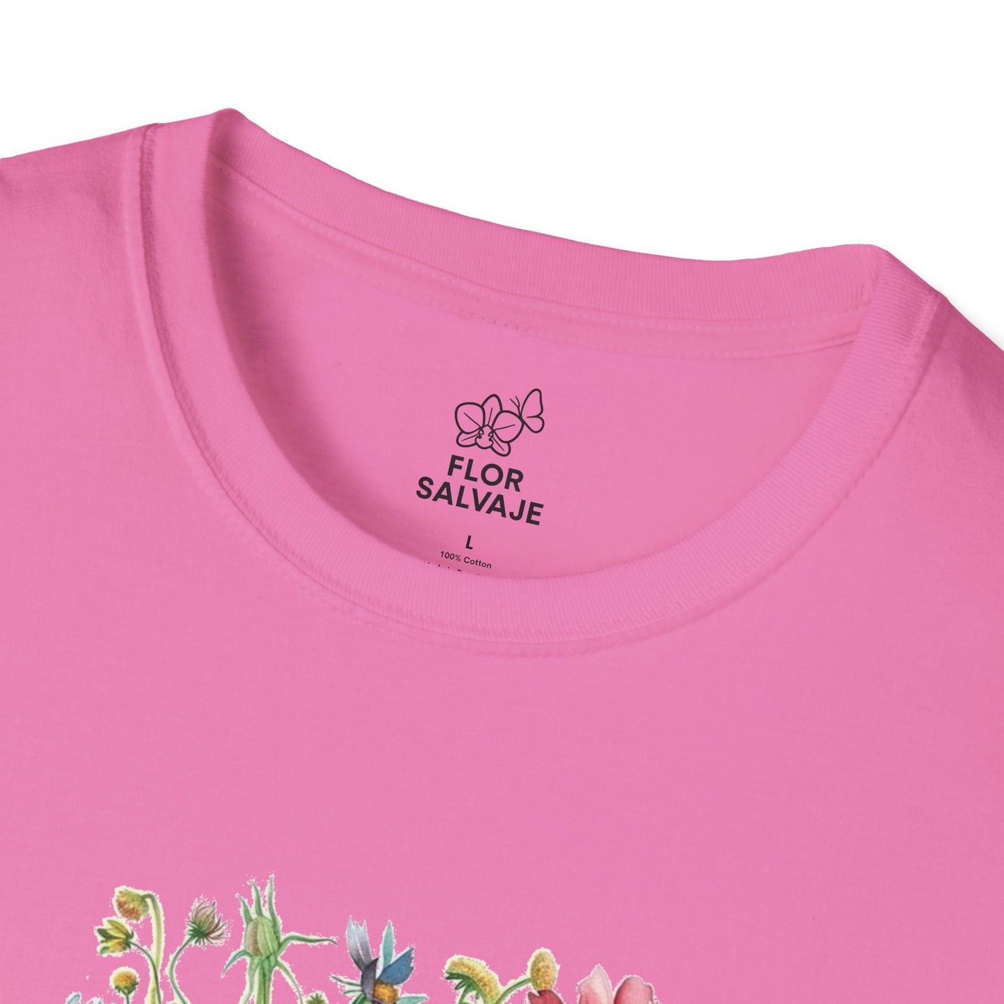 Floral Sneakers T-Shirt, Unisex Softstyle Tee, Boho Casual Shirt, Gift for Nature Lovers, Spring/Fall Fashion