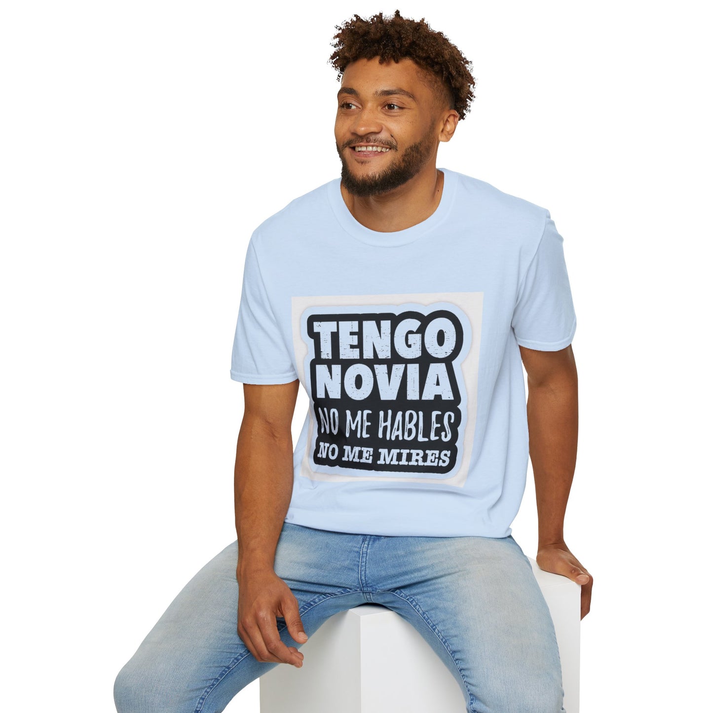 Unisex Funny T-Shirt - Tengo Novia, Playful Apparel for Couples, Perfect Gift for Anniversaries, Casual Wear, Unique Statement Tee