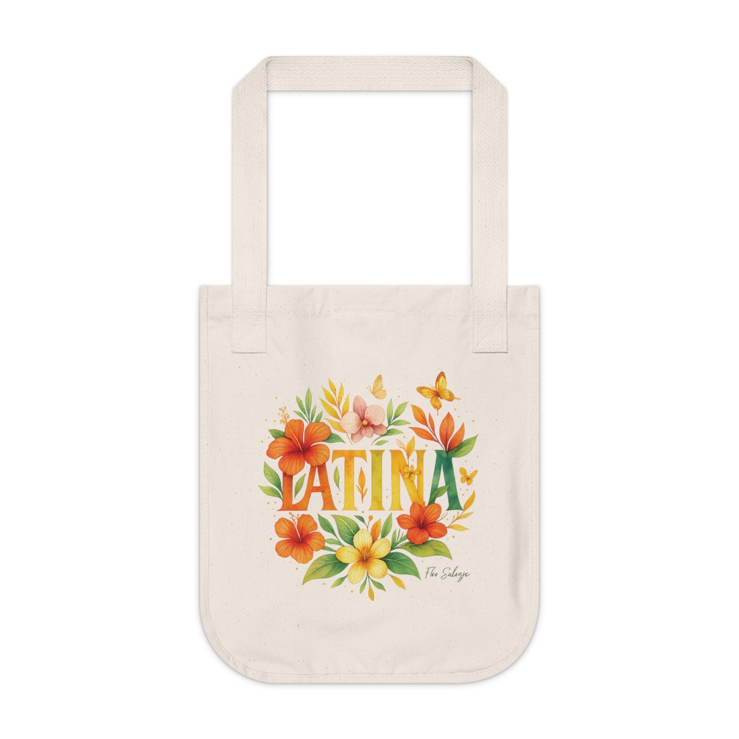 Organic Floral Tote Bag - Perfect for Spring, Eco-Friendly Gift, Shopping, Beach Days, or Celebrations!
