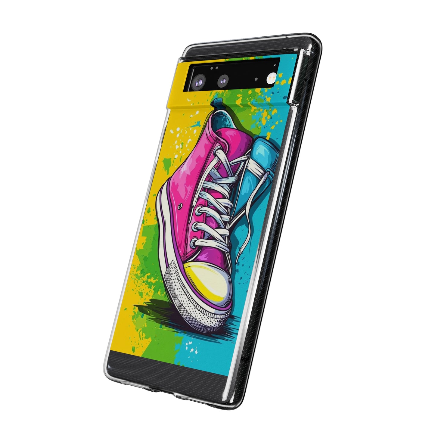 Colorful Sneakers Phone Case - Trendy Soft Phone Cases for Teens, Gifts for Her, Skateboard Accessories, Birthday Present, Fun Tech Gear