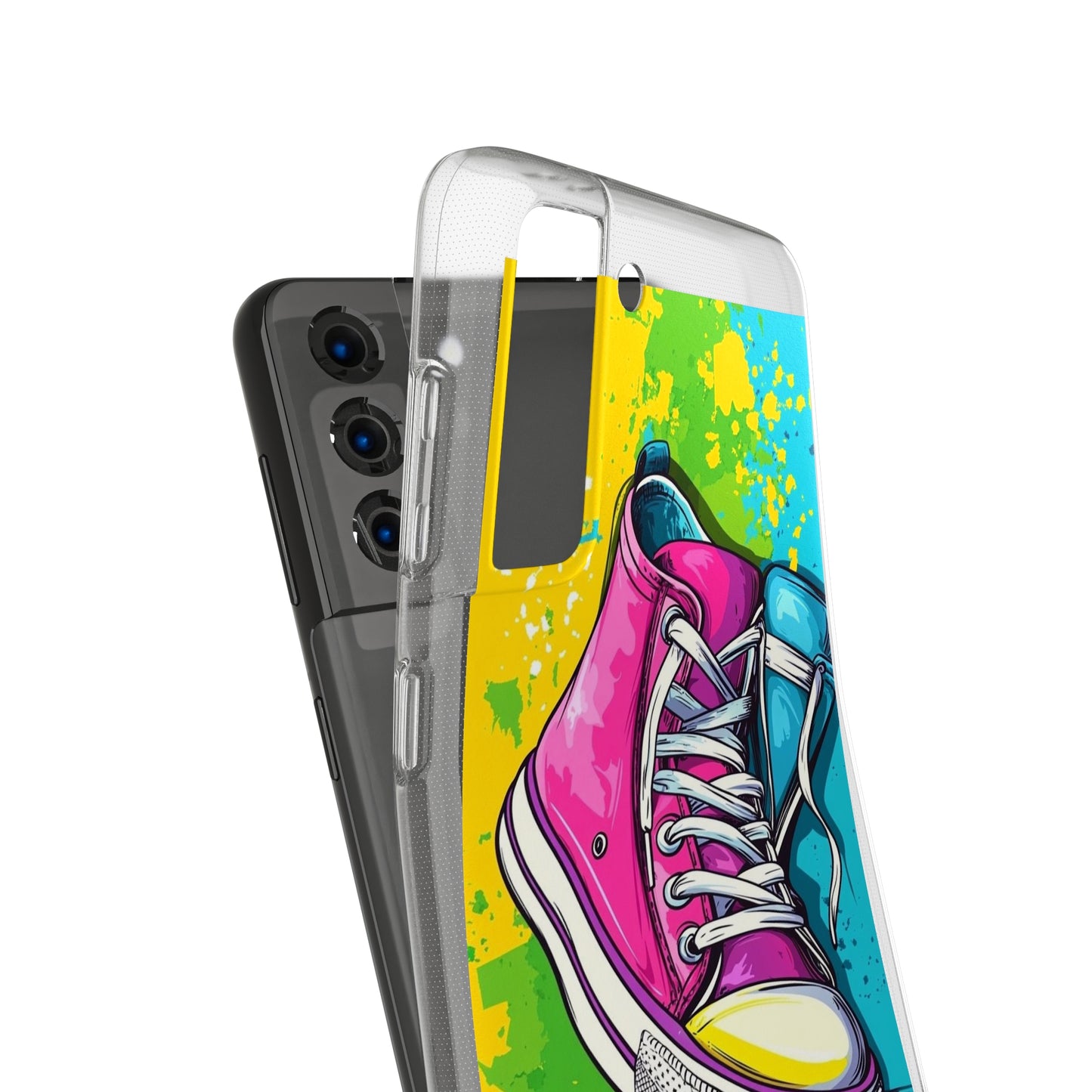 Colorful Sneakers Phone Case - Trendy Soft Phone Cases for Teens, Gifts for Her, Skateboard Accessories, Birthday Present, Fun Tech Gear