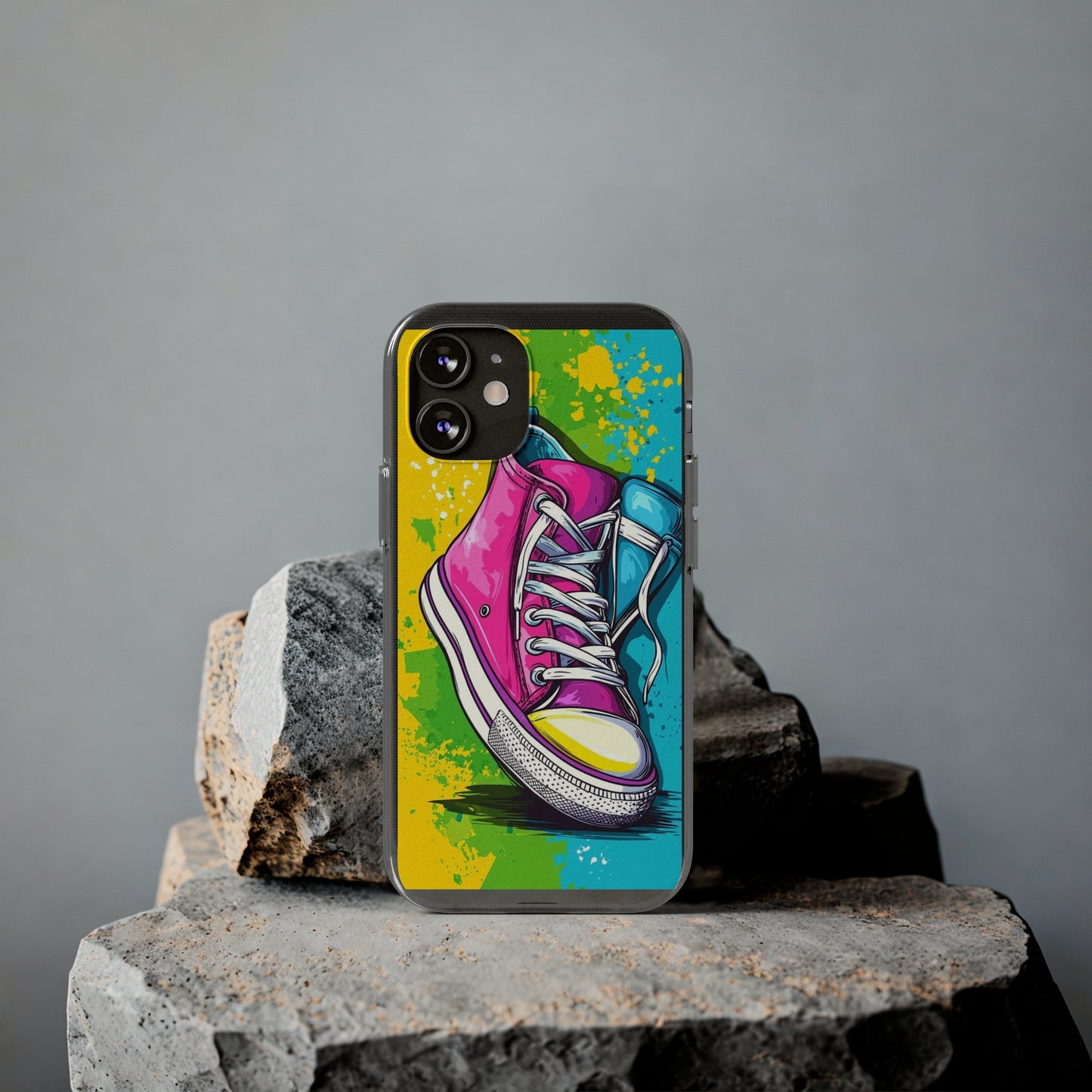 Colorful Sneakers Phone Case - Trendy Soft Phone Cases for Teens, Gifts for Her, Skateboard Accessories, Birthday Present, Fun Tech Gear