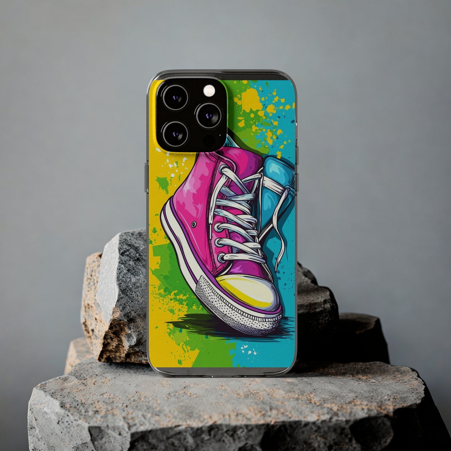 Colorful Sneakers Phone Case - Trendy Soft Phone Cases for Teens, Gifts for Her, Skateboard Accessories, Birthday Present, Fun Tech Gear