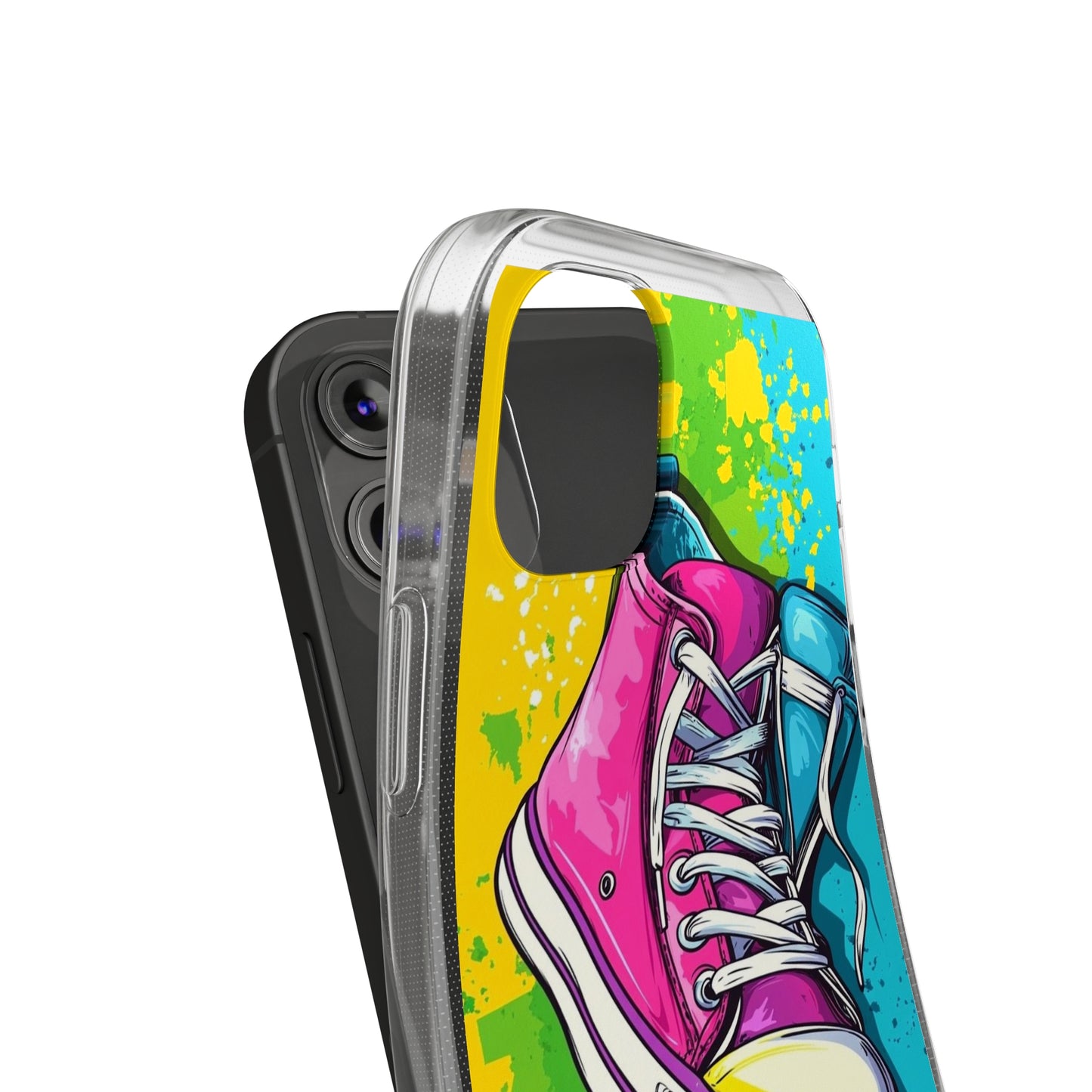Colorful Sneakers Phone Case - Trendy Soft Phone Cases for Teens, Gifts for Her, Skateboard Accessories, Birthday Present, Fun Tech Gear