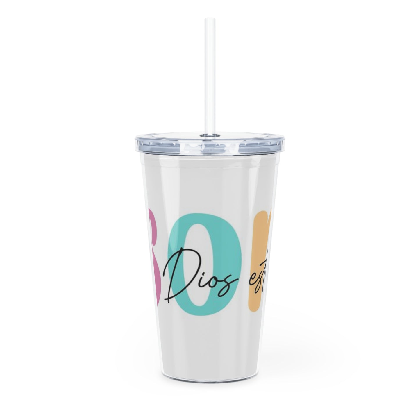 Colorful Inspirational Plastic Tumbler with Straw, Motivational Travel Cup, Fun Drinkware for Home, Classroom, and Gifts