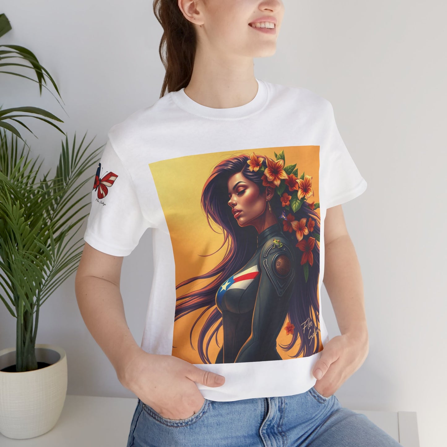 Floral Empowerment Tee: Stylish Unisex Short Sleeve, Perfect Gift for All Occasions, Casual Wear, Nature Lover, Art Enthusiasts