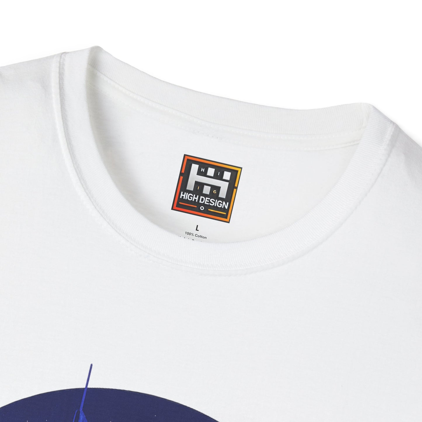 Cityscape Unisex Softstyle T-Shirt | Artistic Urban Design for Everyday Wear
