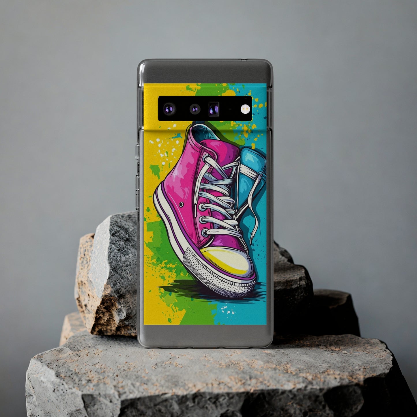 Colorful Sneakers Phone Case - Trendy Soft Phone Cases for Teens, Gifts for Her, Skateboard Accessories, Birthday Present, Fun Tech Gear