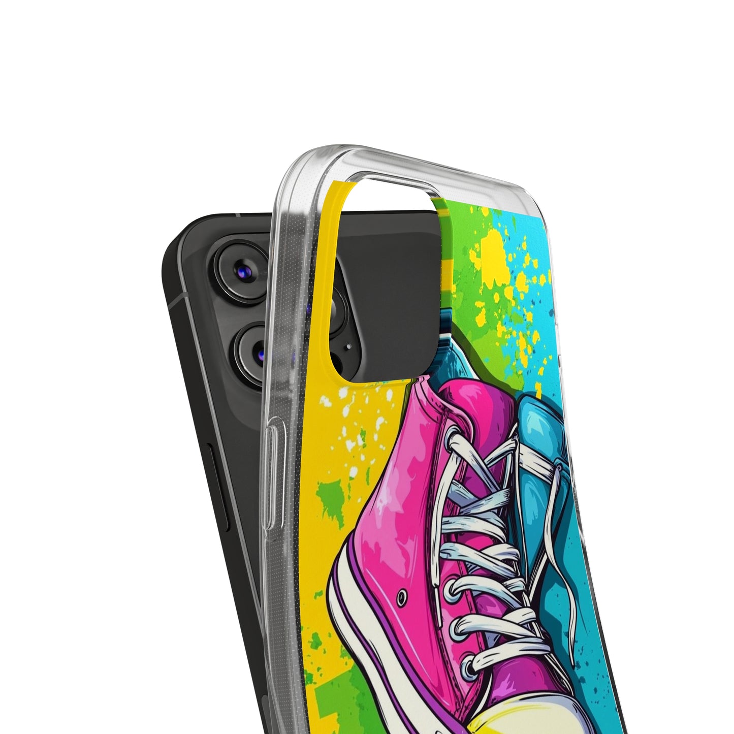 Colorful Sneakers Phone Case - Trendy Soft Phone Cases for Teens, Gifts for Her, Skateboard Accessories, Birthday Present, Fun Tech Gear