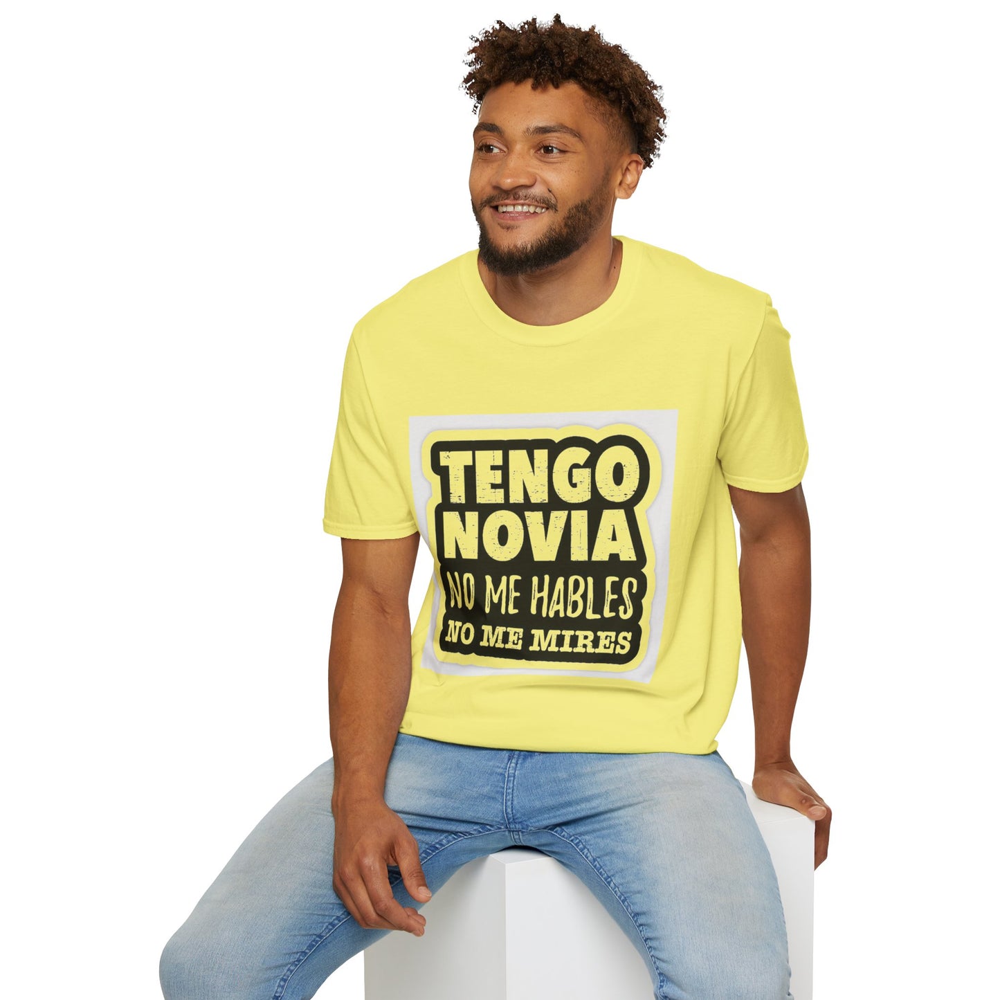 Unisex Funny T-Shirt - Tengo Novia, Playful Apparel for Couples, Perfect Gift for Anniversaries, Casual Wear, Unique Statement Tee