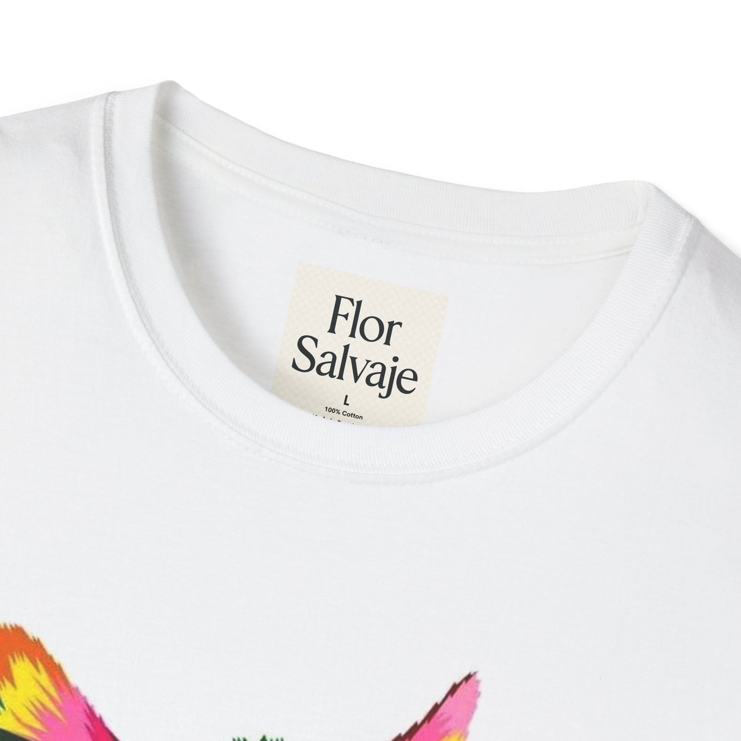 Colorful Cat Love Unisex T-Shirt - Softstyle Design for Animal Lovers
