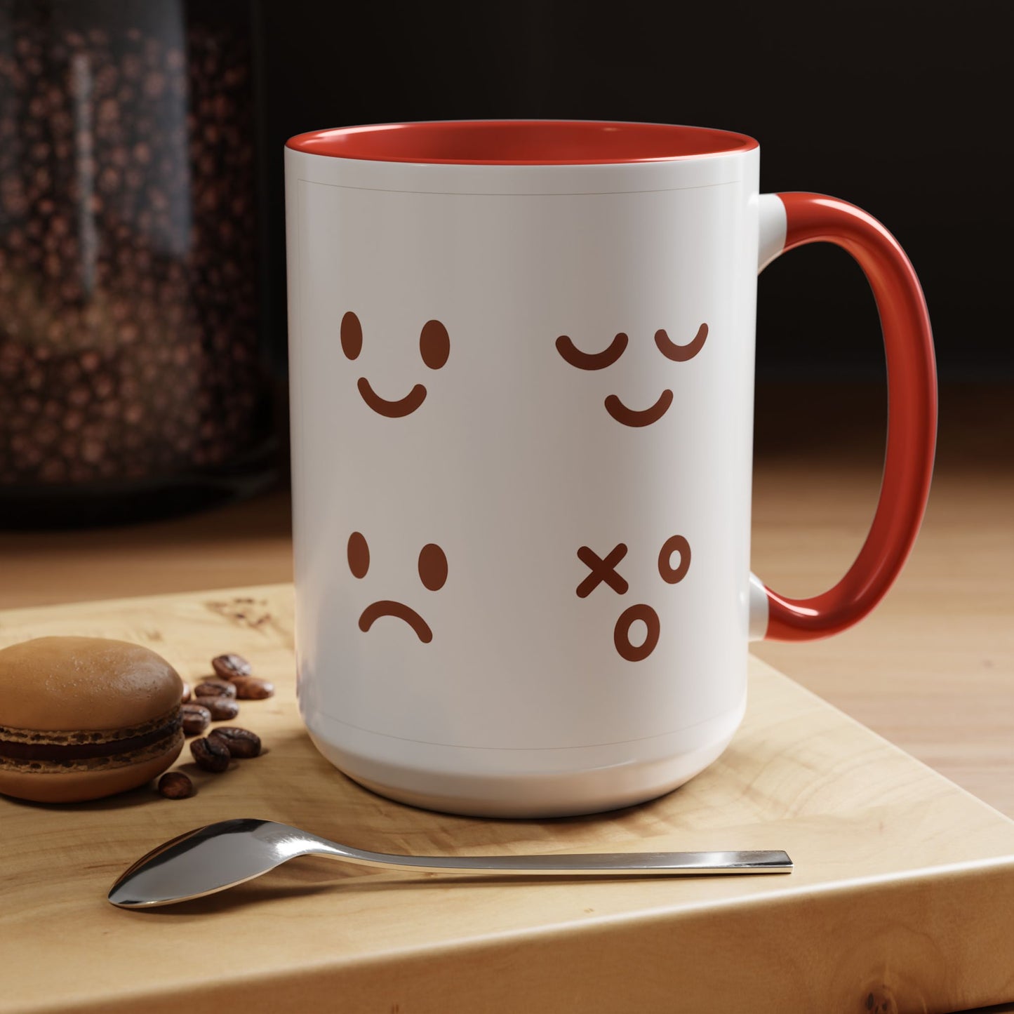 Emotional Expressions Coffee Mug - Fun 11/15oz Ceramic Coffee Cup for Daily Joy