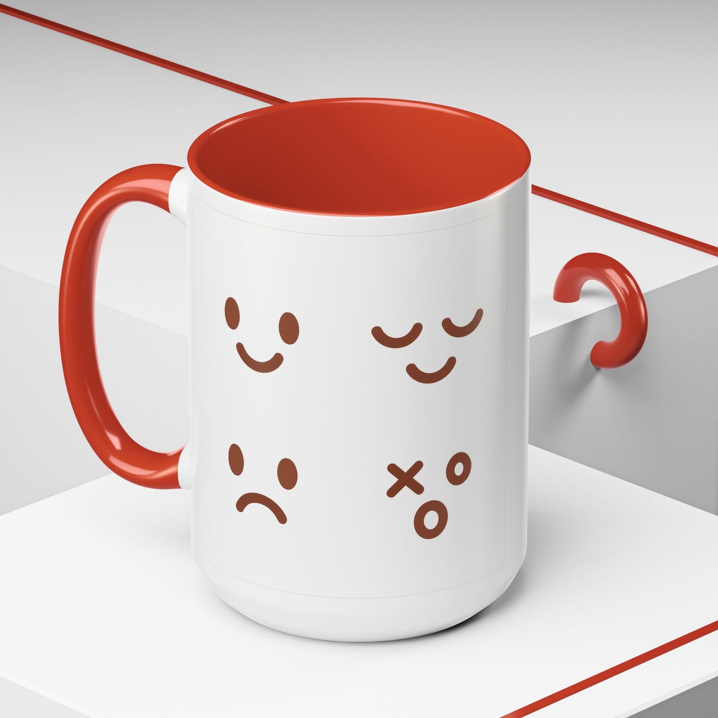 Emotional Expressions Coffee Mug - Fun 11/15oz Ceramic Coffee Cup for Daily Joy