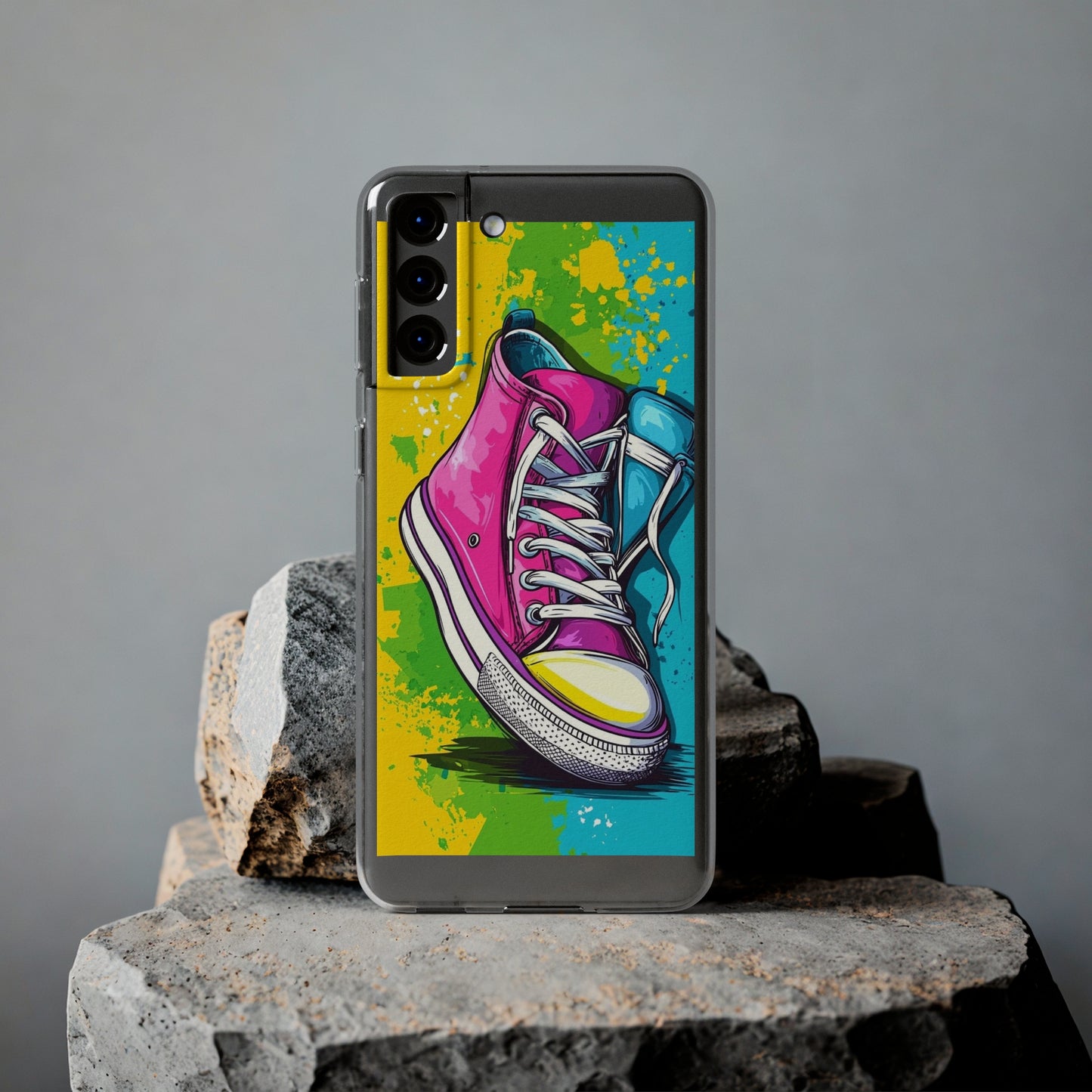 Colorful Sneakers Phone Case - Trendy Soft Phone Cases for Teens, Gifts for Her, Skateboard Accessories, Birthday Present, Fun Tech Gear