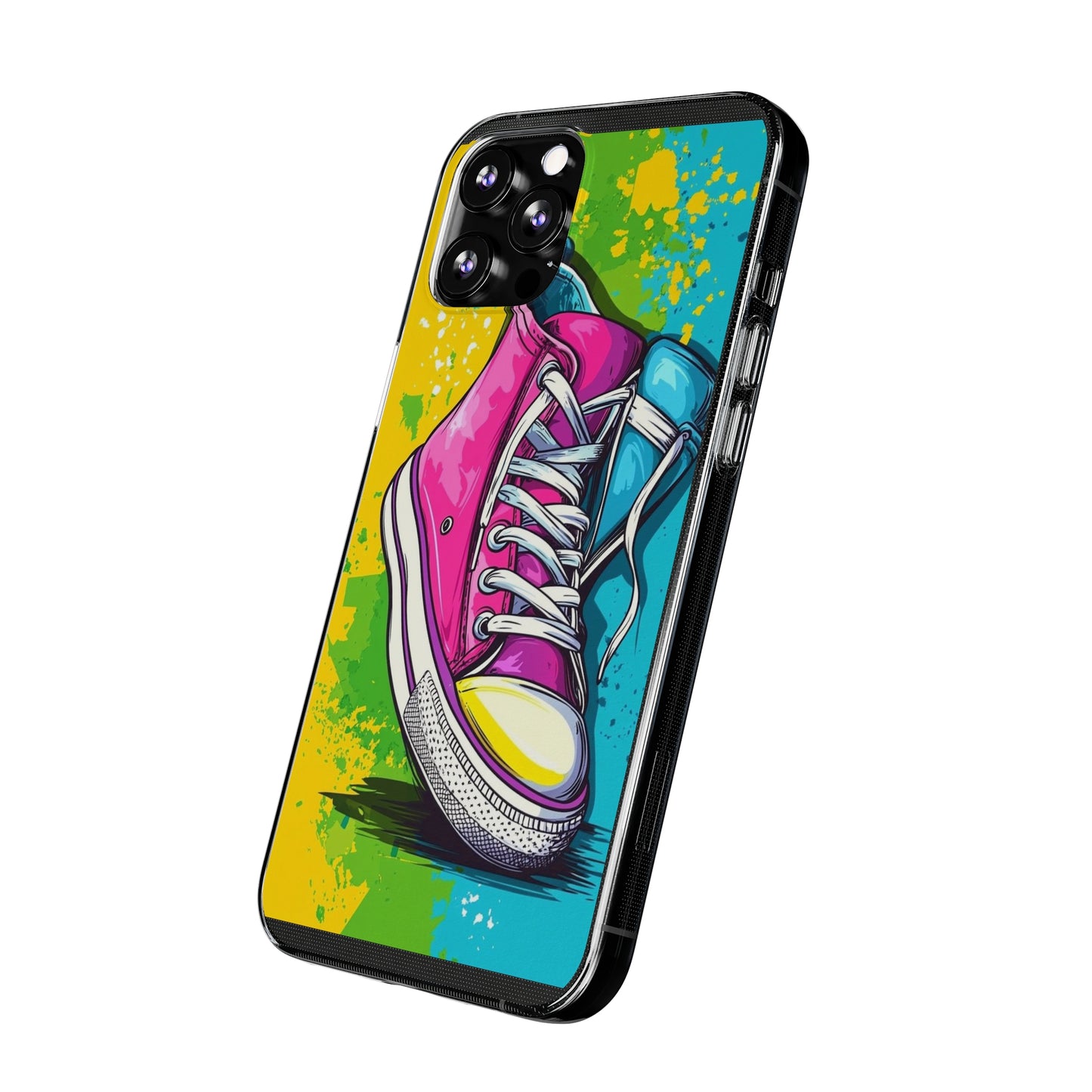 Colorful Sneakers Phone Case - Trendy Soft Phone Cases for Teens, Gifts for Her, Skateboard Accessories, Birthday Present, Fun Tech Gear