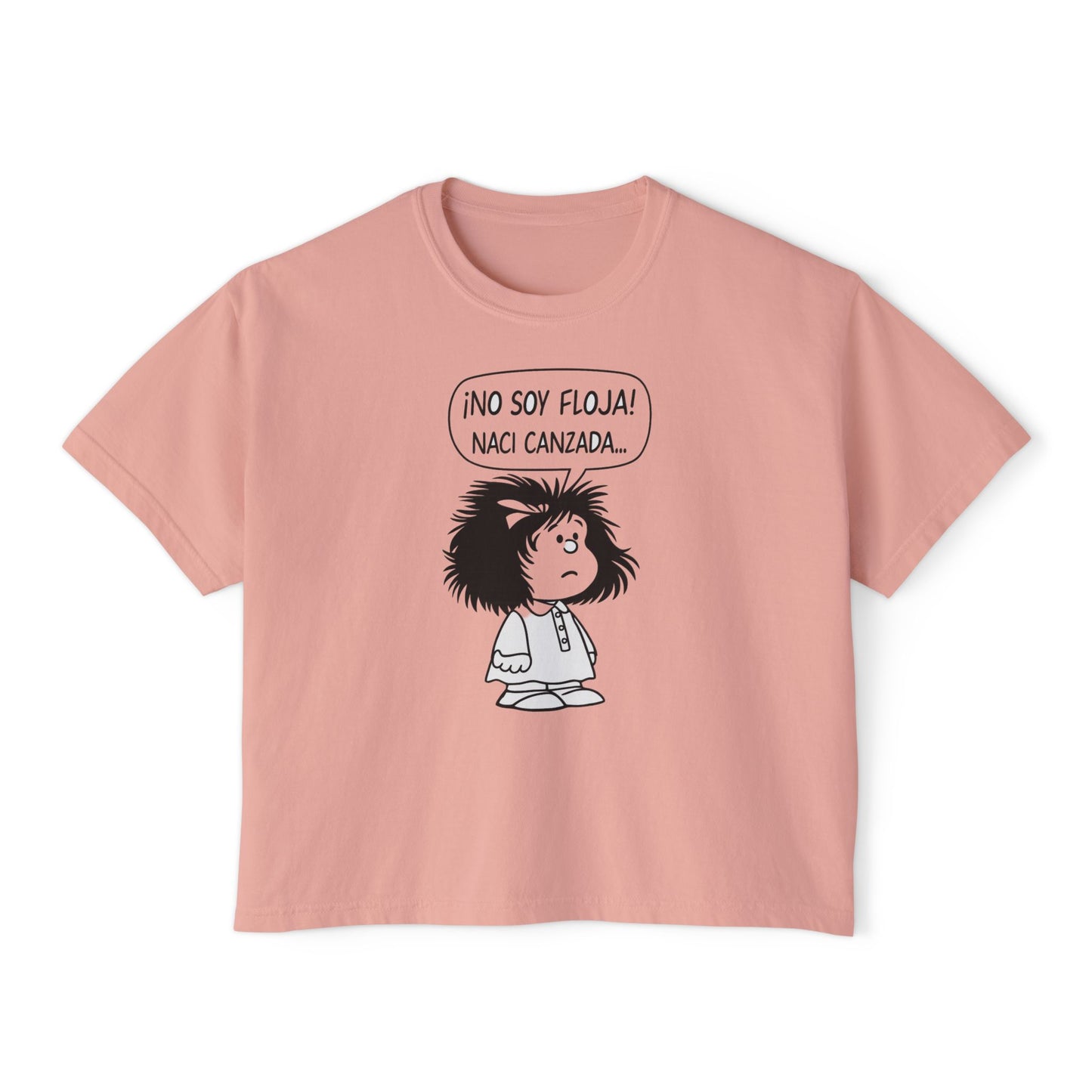 Cute Women's Boxy Tee - '¡NO SOY FLOJA!' Graphic T-Shirt
